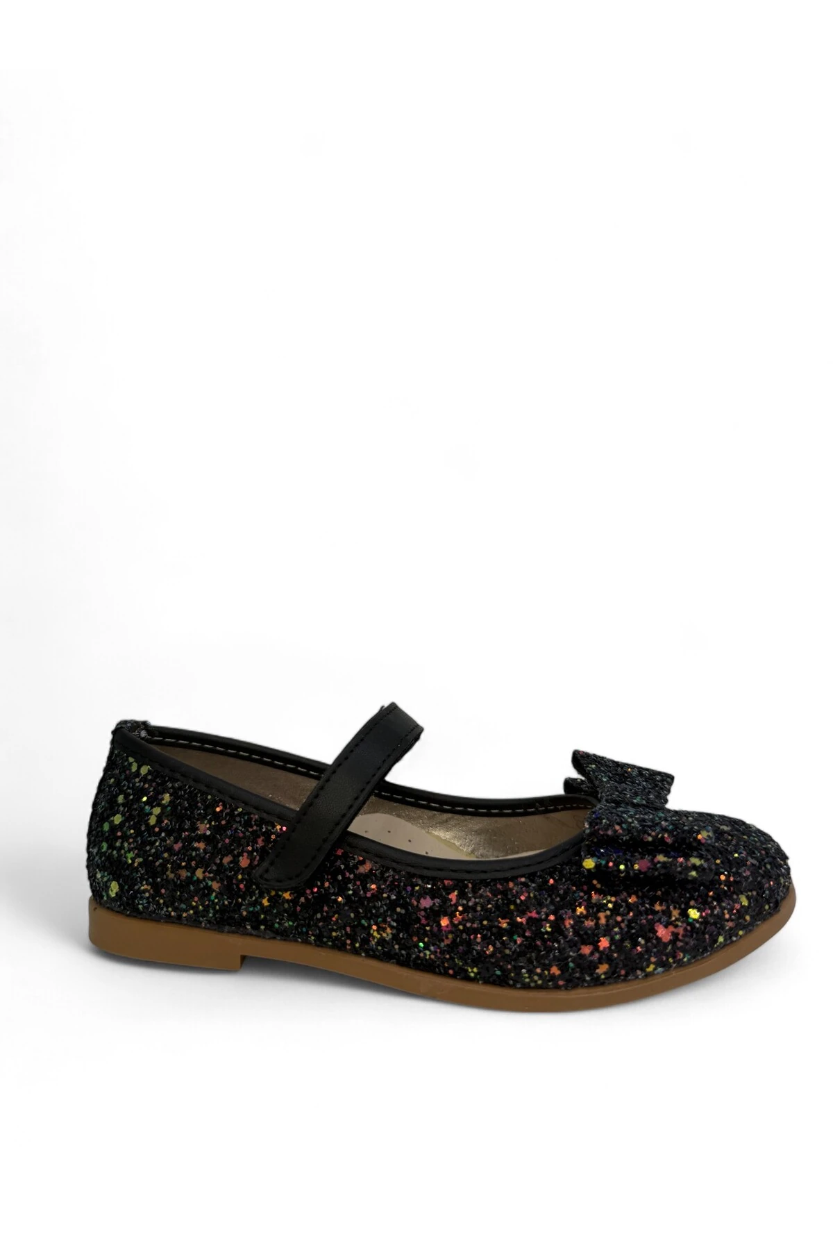 Çocuk Siyah Simli Babet