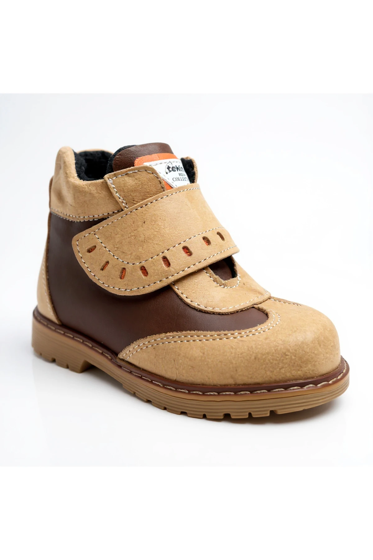 Hakiki Deri Ortopedik Kahverengi Tek Cırt Bot
