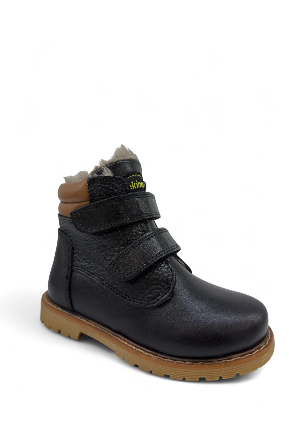 Hakiki Deri Gerçek Kürklü Unisex Çocuk Bot