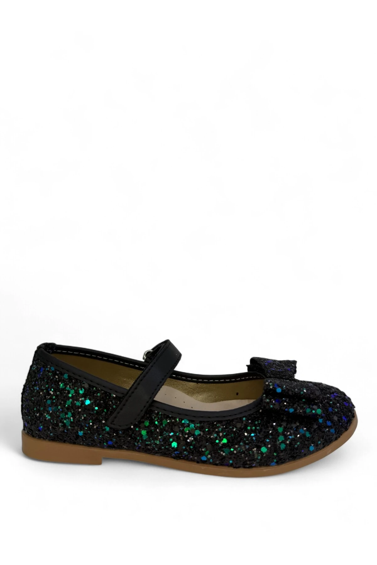 Çocuk Siyah Simli Babet