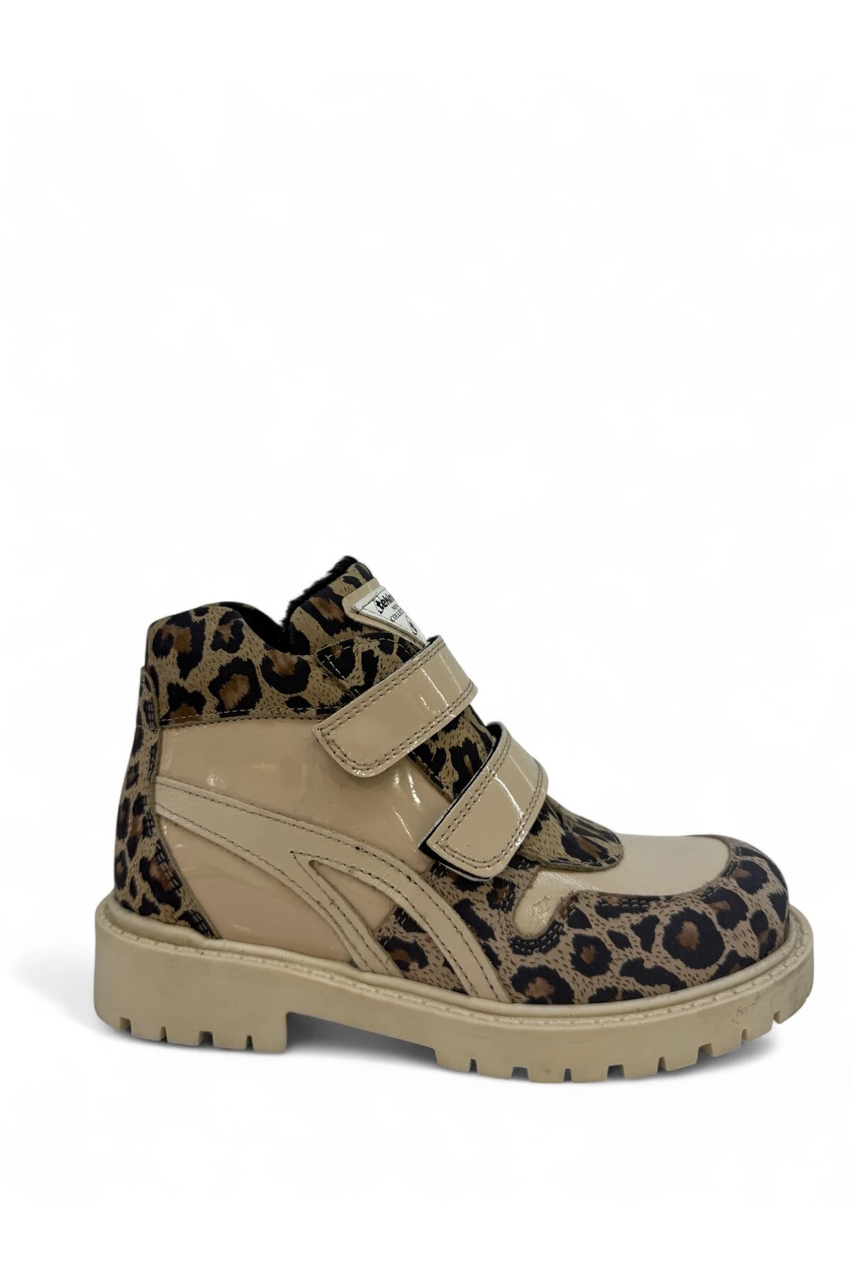 Leopar Desenli Hakiki Deri Ortopedik Kız Bot