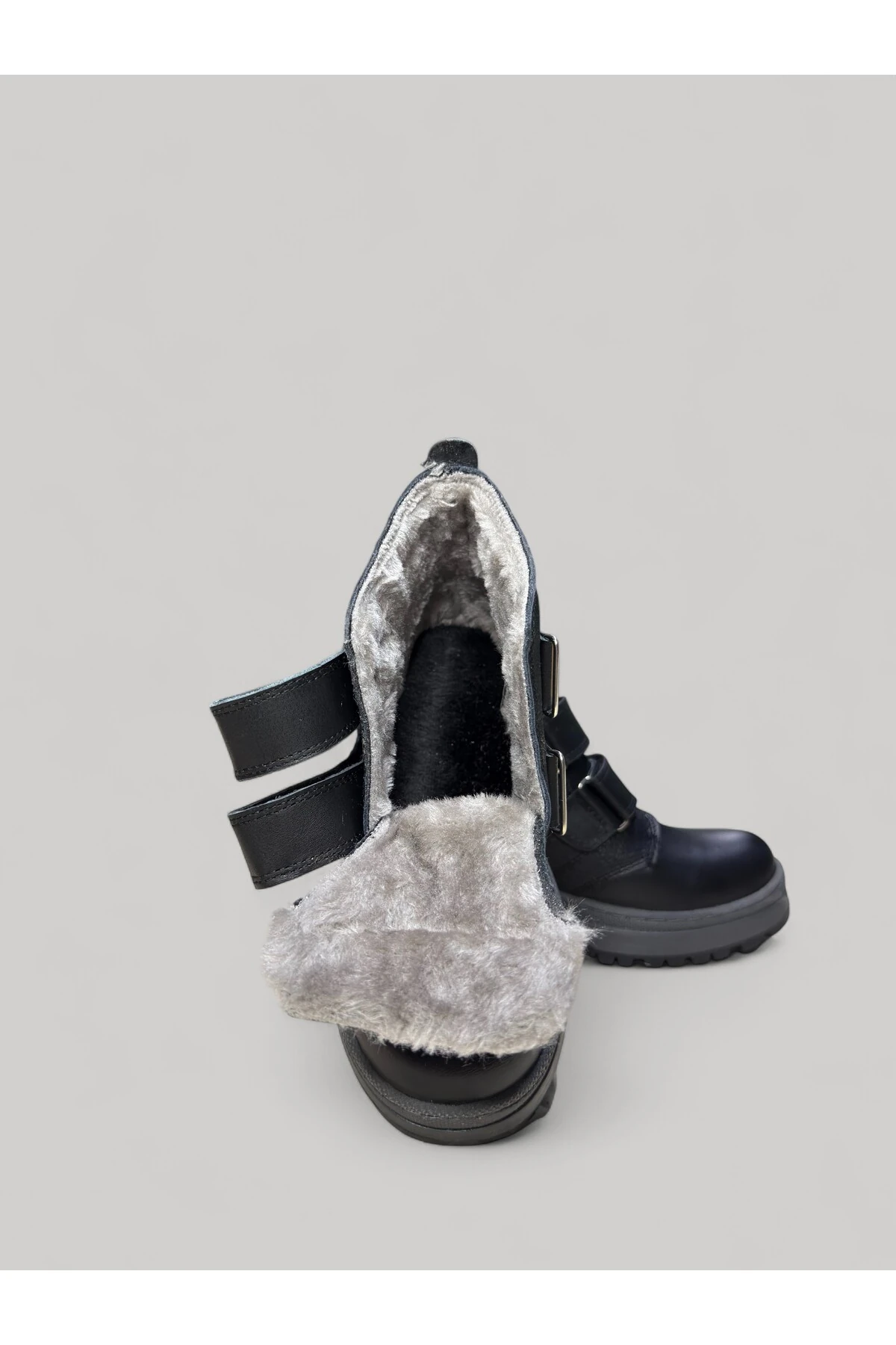 Hakiki Deri Kürklü Bot Ortopedik