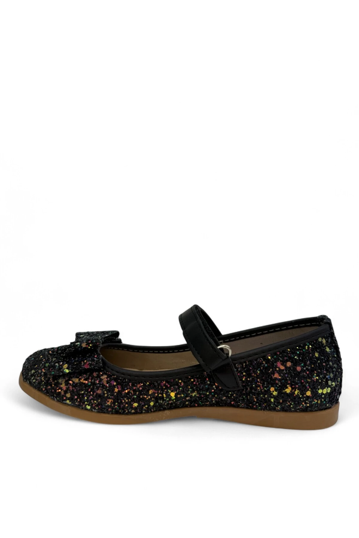 Çocuk Siyah Simli Babet