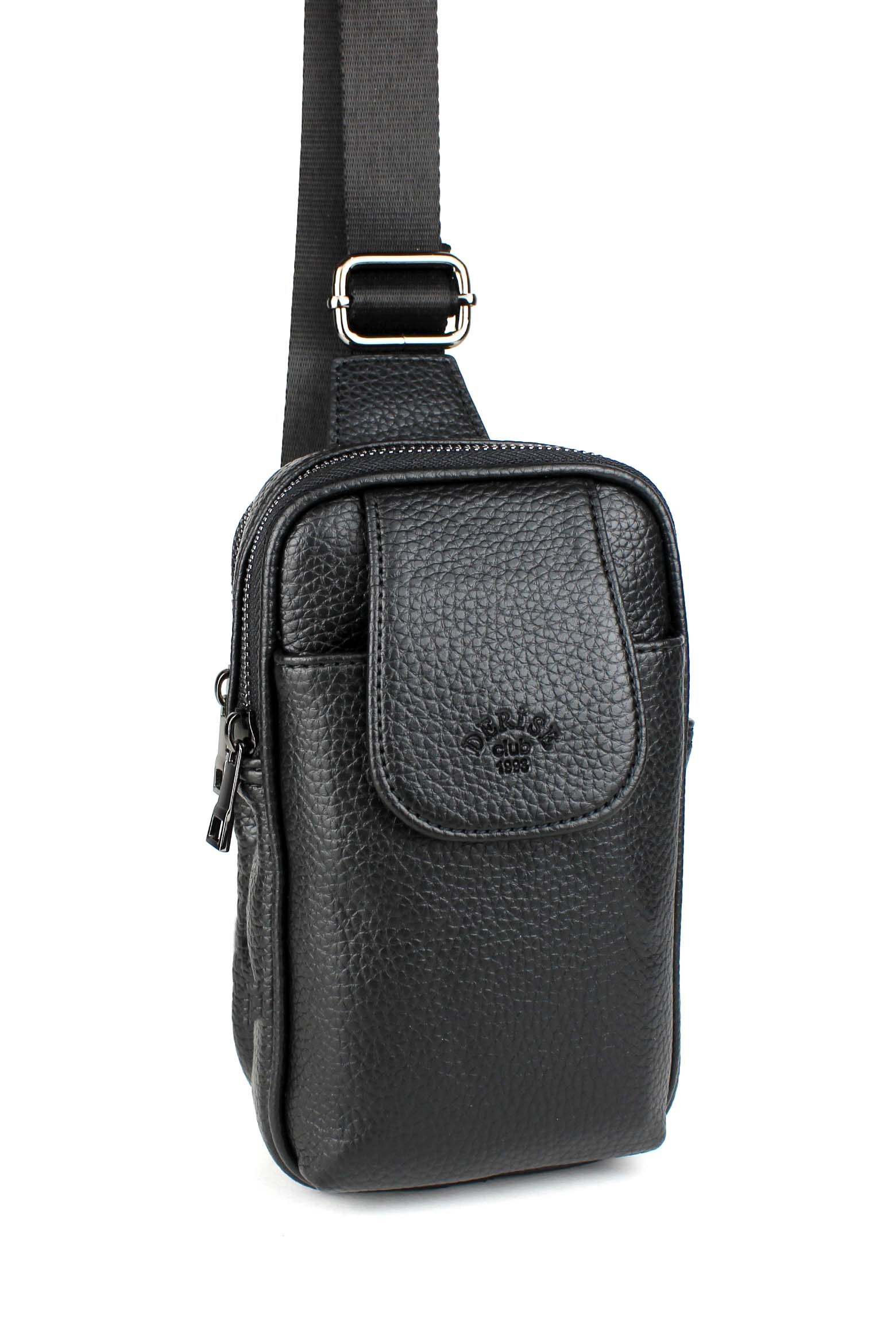 Erkek Suni Deri Lüks Kapaklı Omuz Çantası