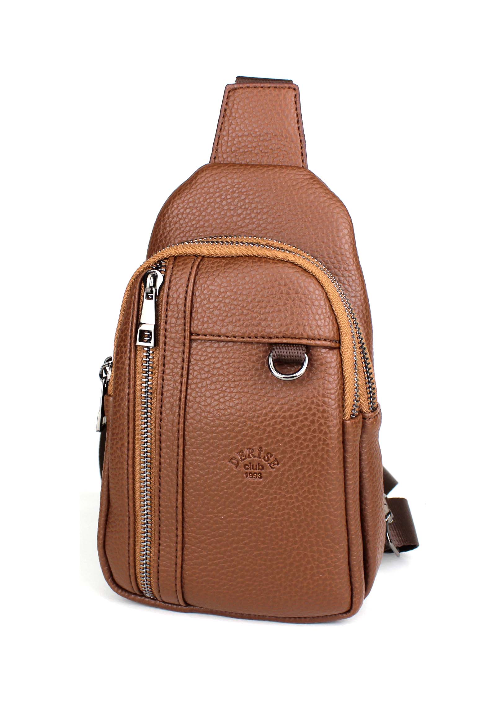 Erkek Çift Kol Çapraz Omuz BodyBag Çanta  - Taba