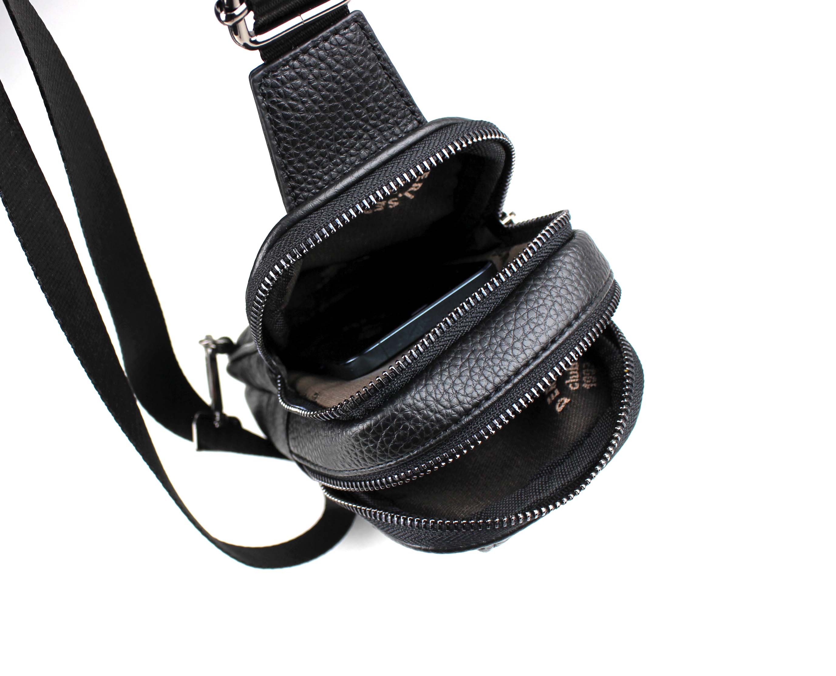 Erkek Suni Deri Lüks Kapaklı Omuz Çantası