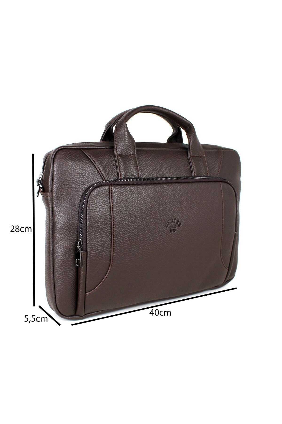 Unisex Kahverengi 15,6 Inç Evrak Ve Laptop Çantası