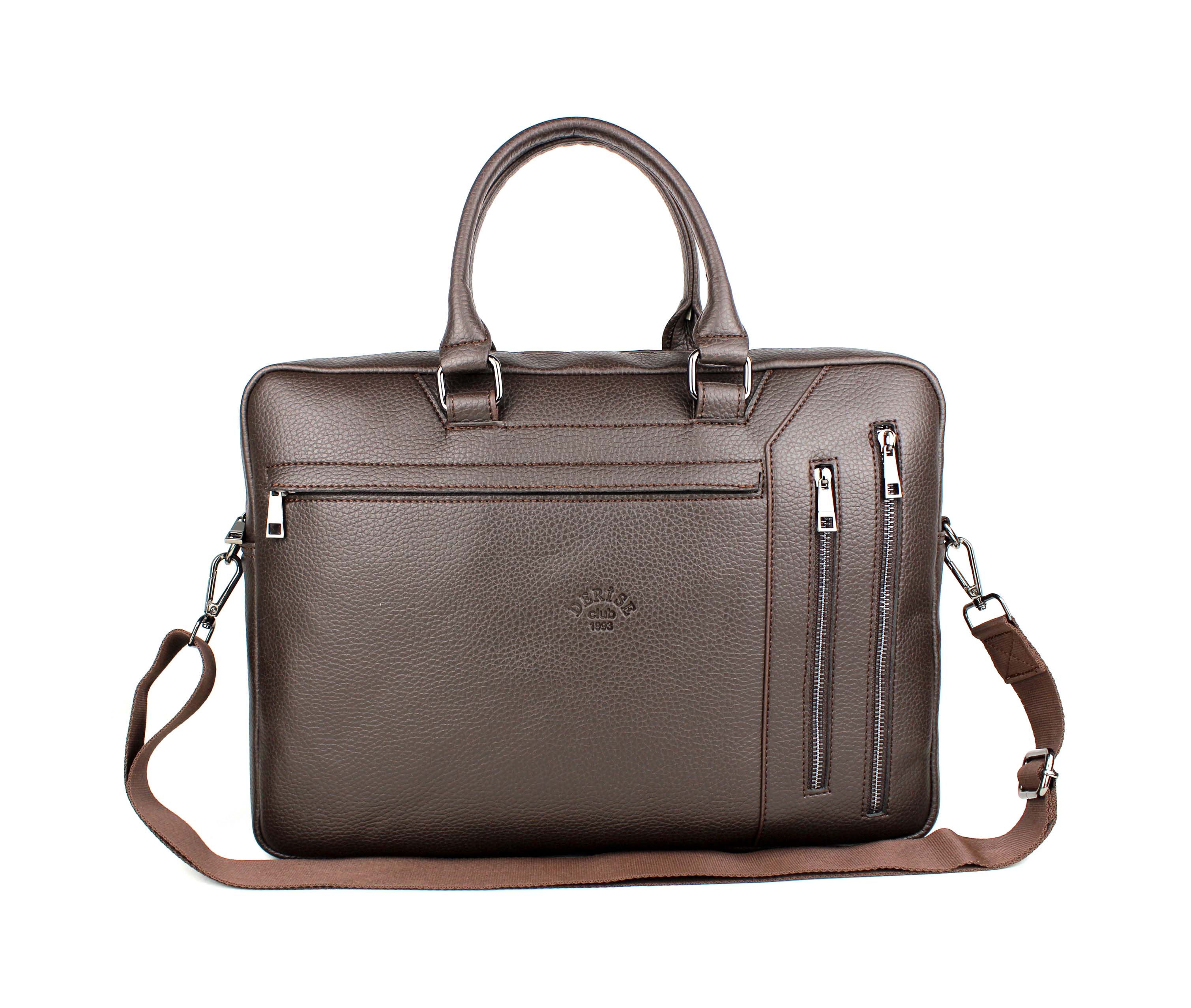 Erkek Lüks Çok bölmeli 15 & 16 İnç Evrak ve Laptop Çantası - Kahverengi