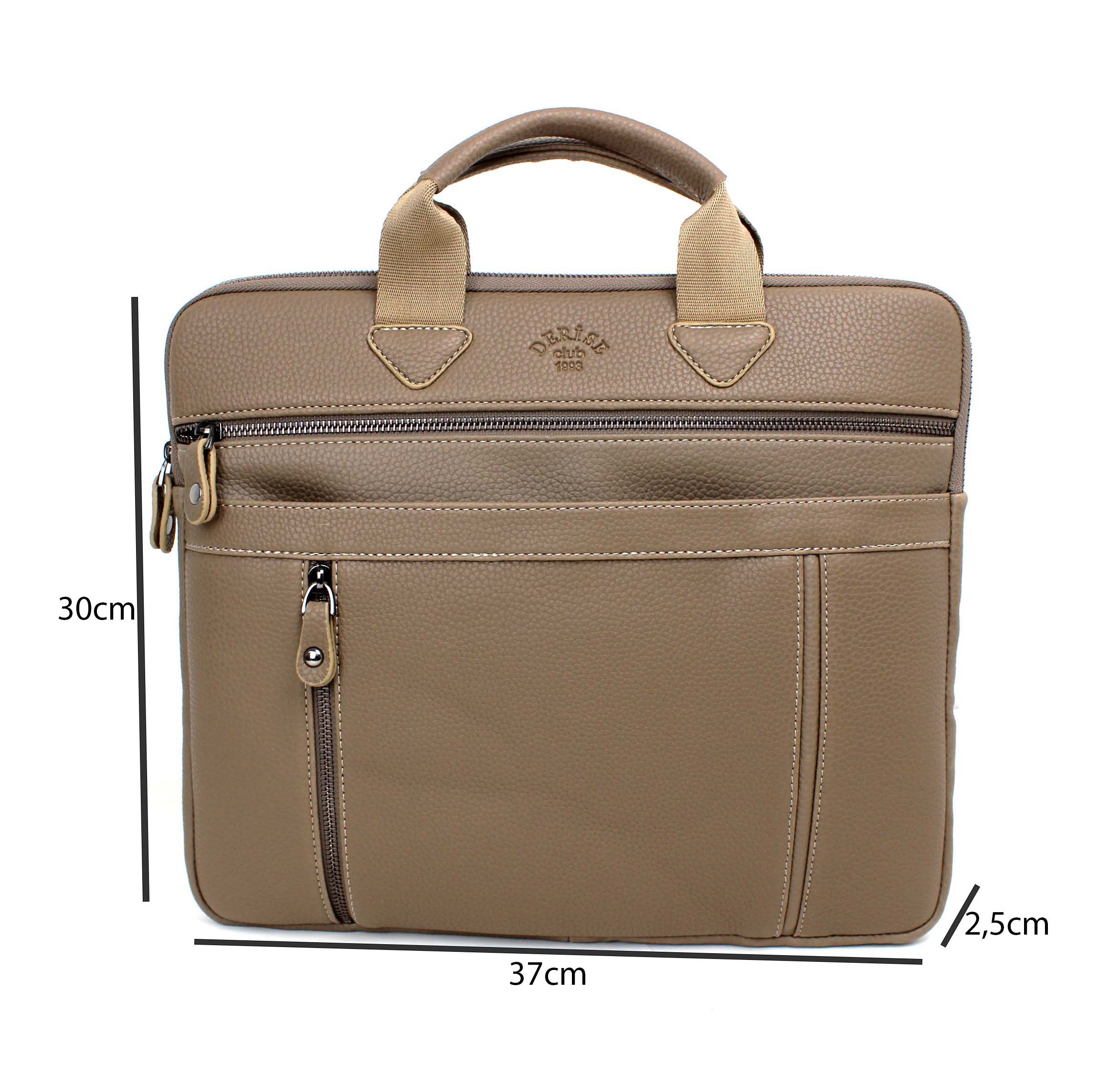 Unisex 13 & 14 İnç Omuz Askılı Evrak ve Laptop Çantası - vizon