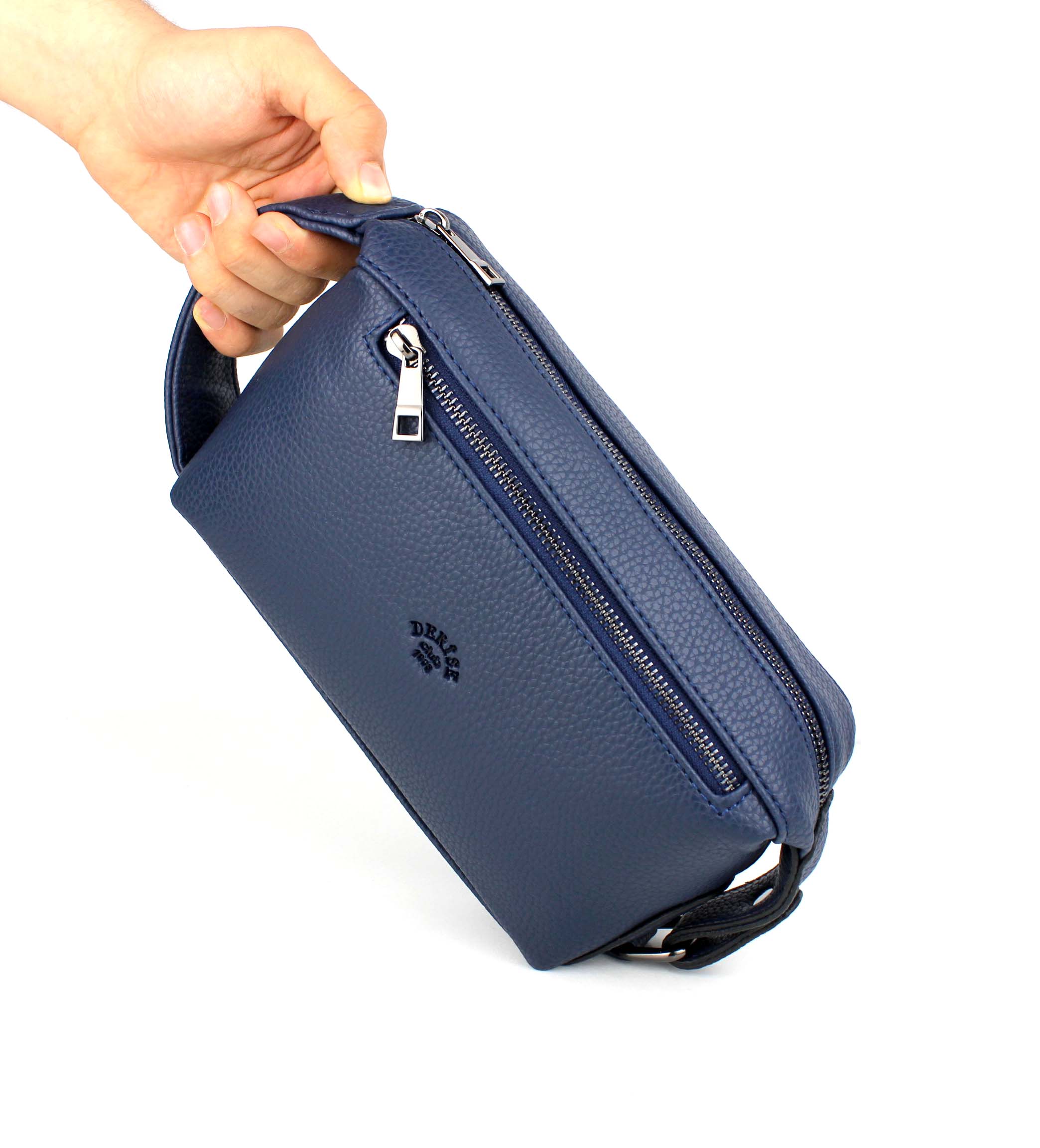 Erkek İki Bölmeli Lüks Portföy El Çantası - laci̇vert