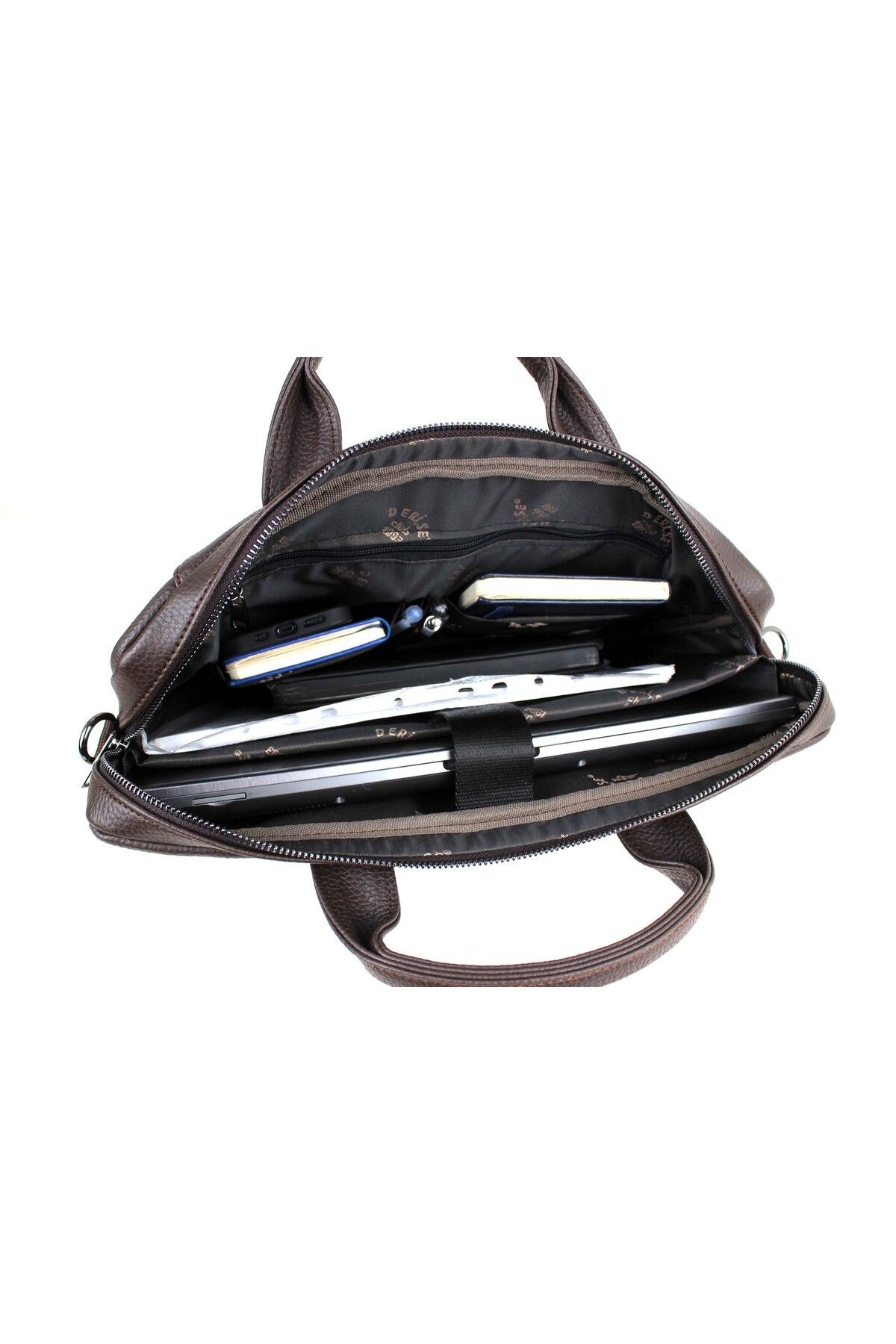 Unisex Kahverengi 15,6 Inç Evrak Ve Laptop Çantası