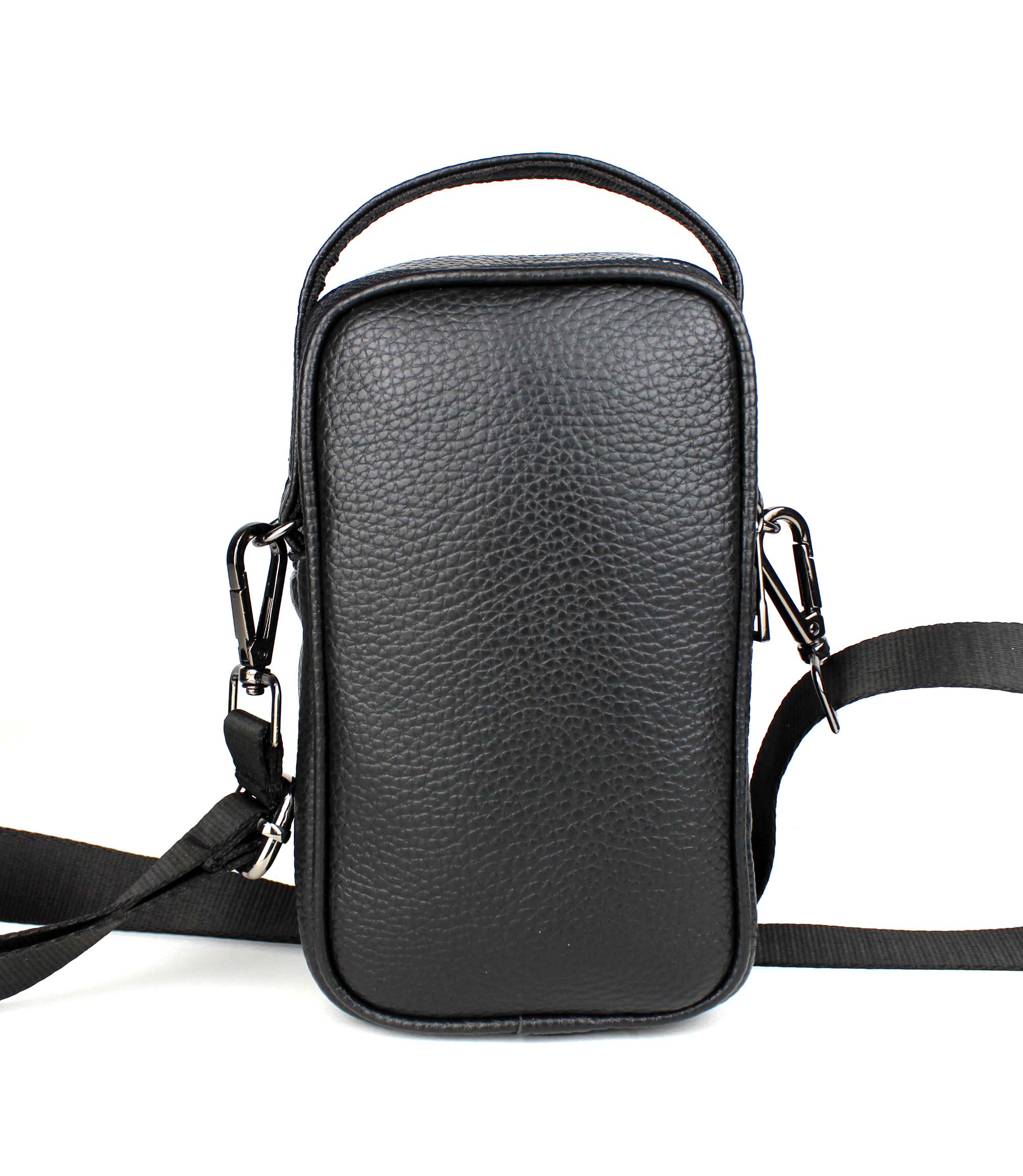 Erkek Suni Deri Lüks Kapaklı Çok Bölmeli El ve Omuz Çantası