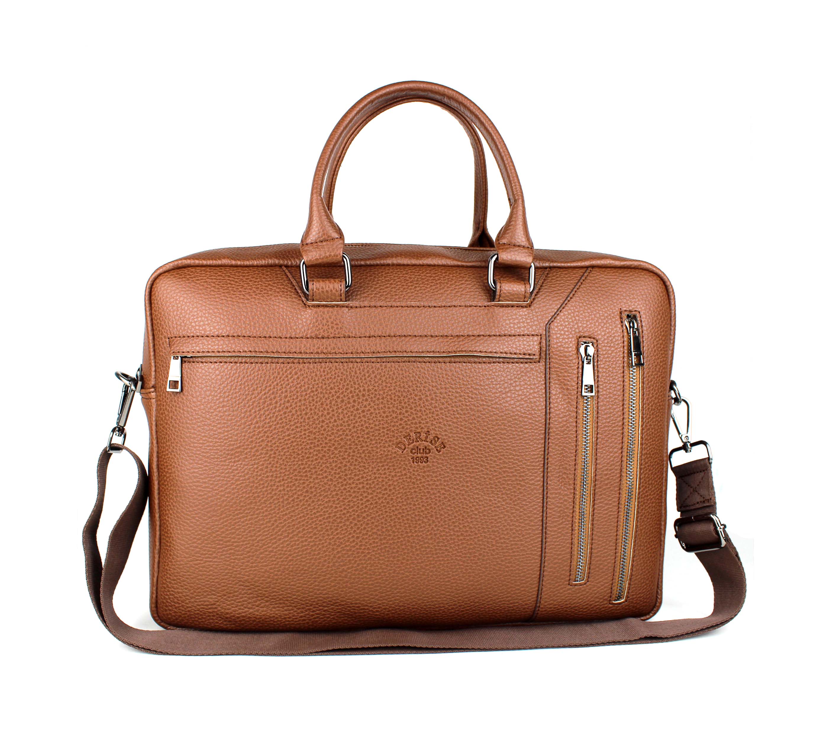 Erkek Lüks Çok bölmeli 15 & 16 İnç Evrak ve Laptop Çantası - Taba