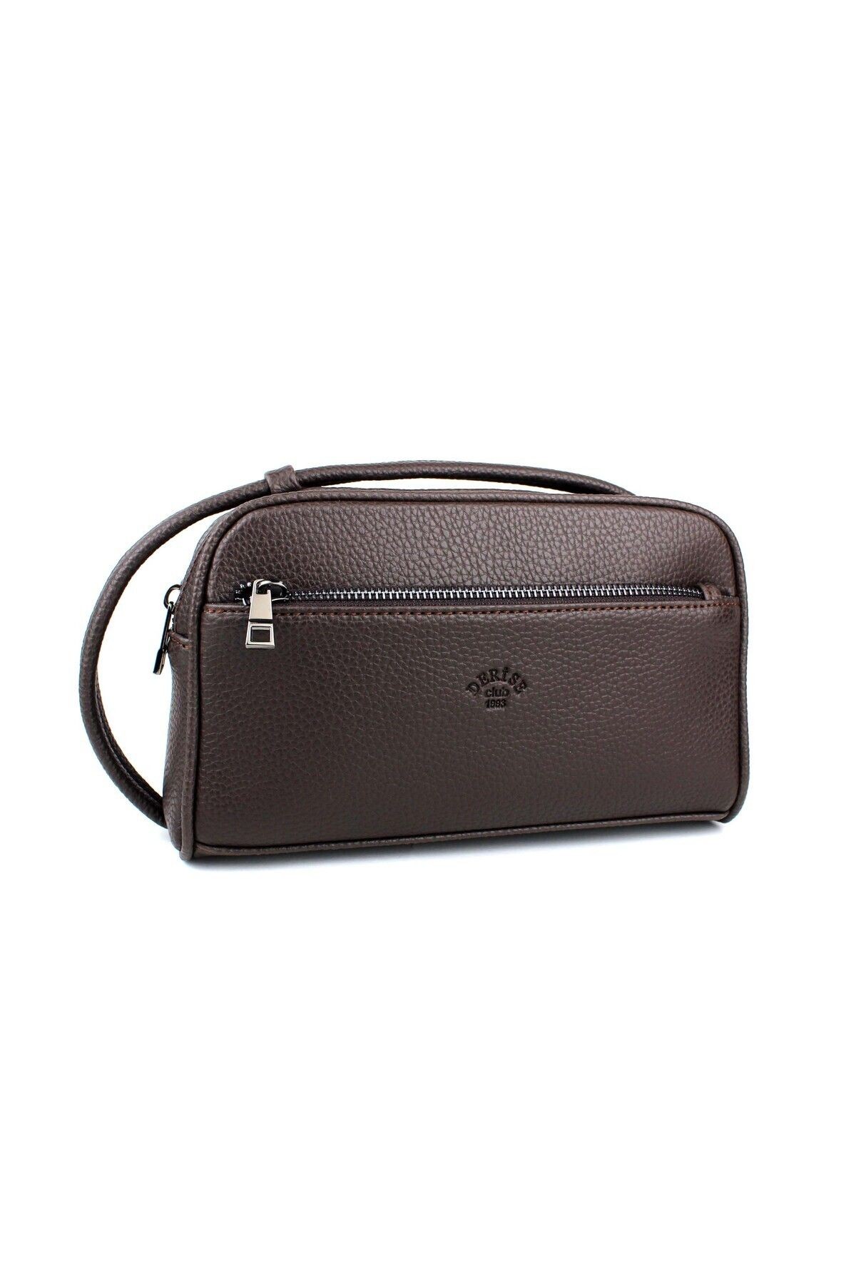 Erkek Kahverengi El Çantası Portföy Çanta Iki Bölmeli El Çantası Clutch Çanta