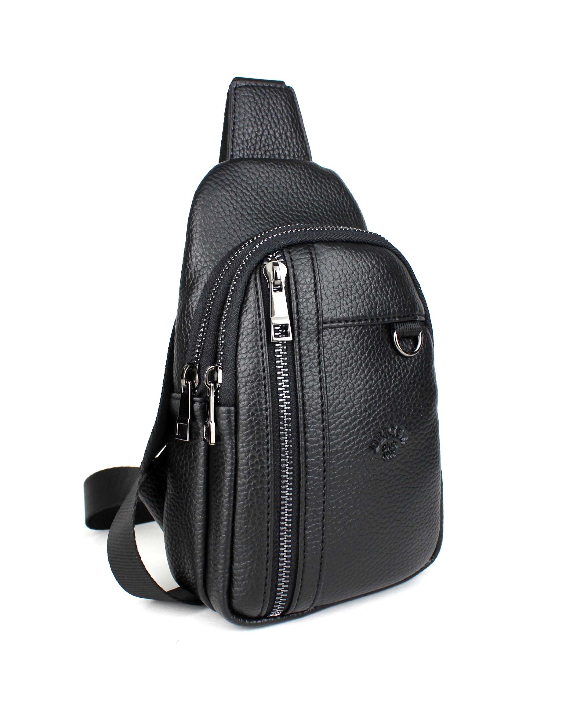 Erkek Çift Kol Çapraz Omuz BodyBag Çanta  - Siyah