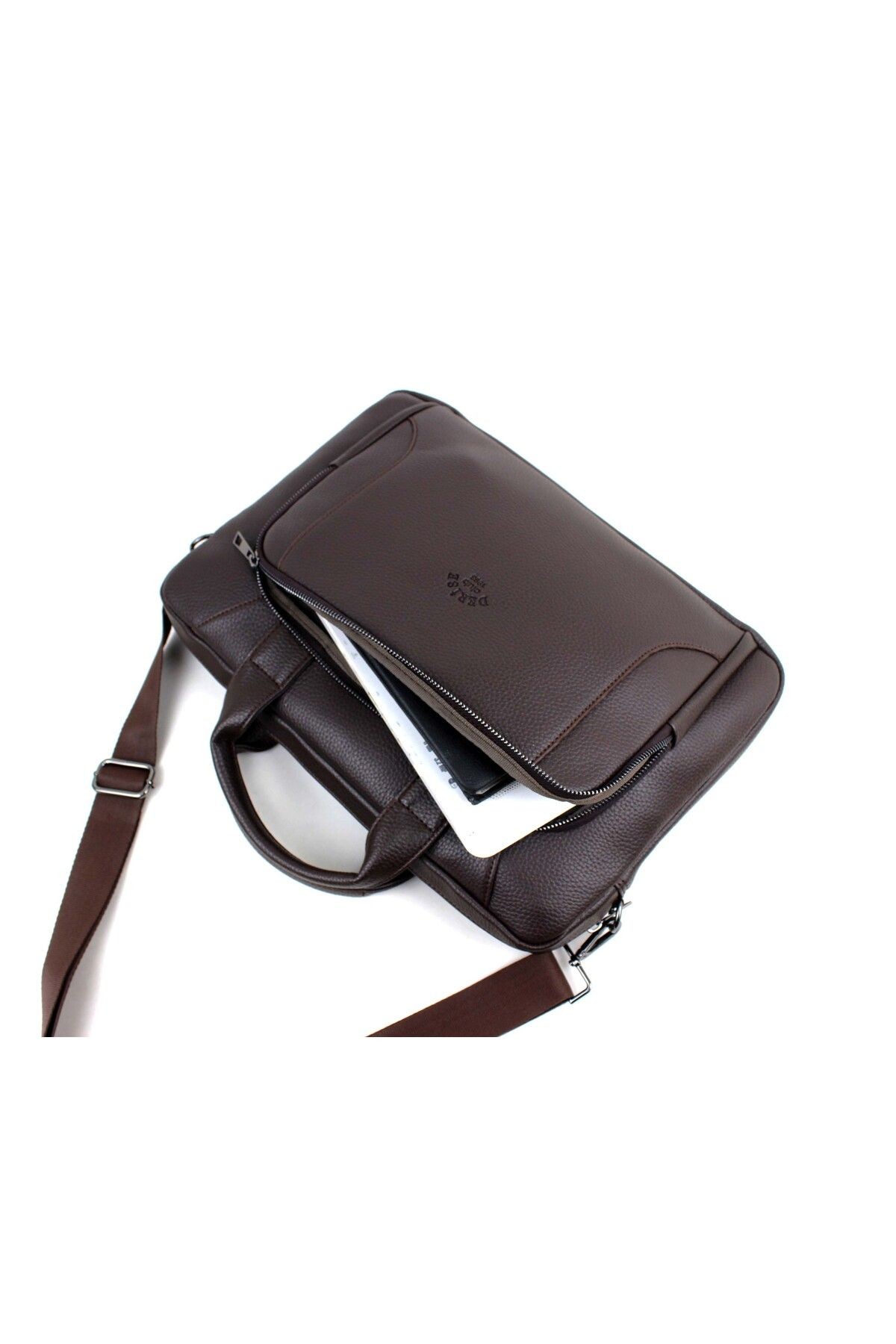 Unisex Kahverengi 15,6 Inç Evrak Ve Laptop Çantası