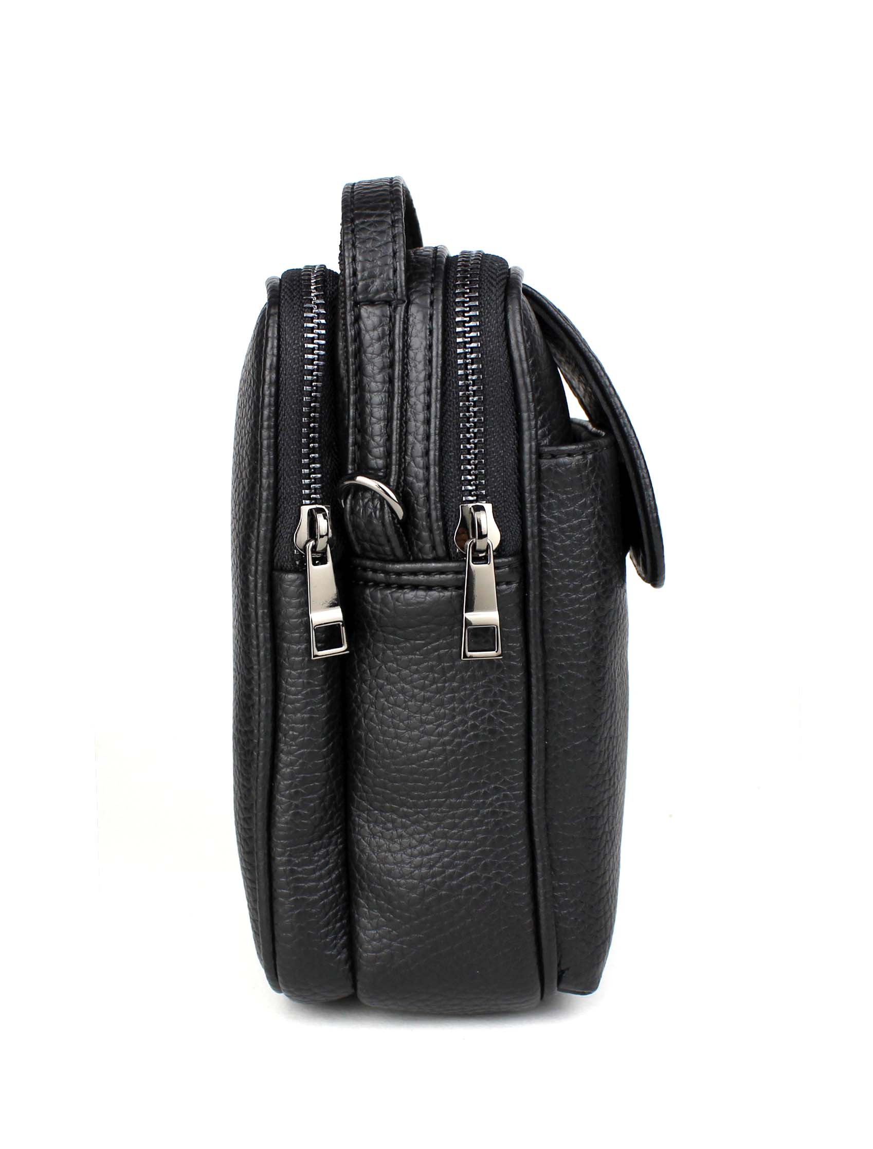 Erkek Suni Deri Lüks Kapaklı Çok Bölmeli El ve Omuz Çantası