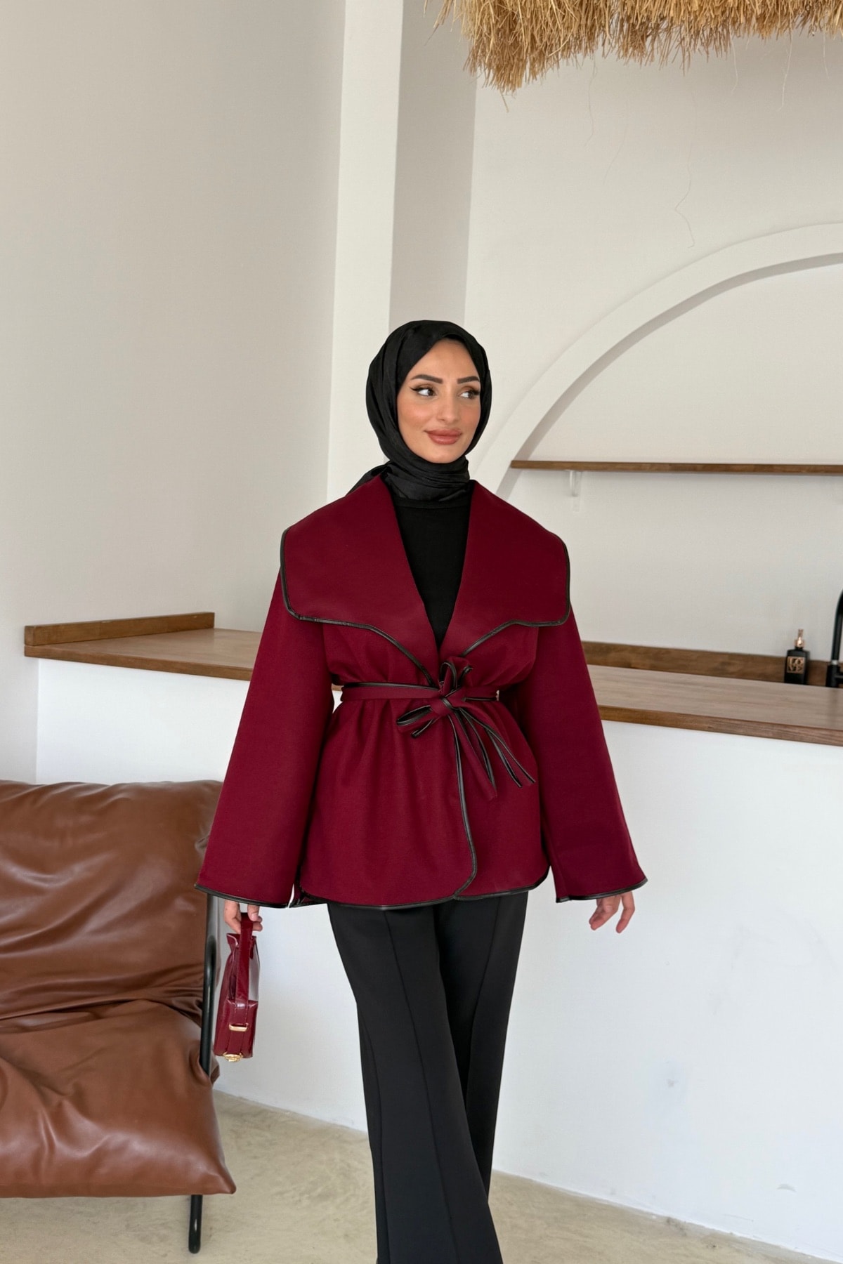 Hece Ceket | Bordo