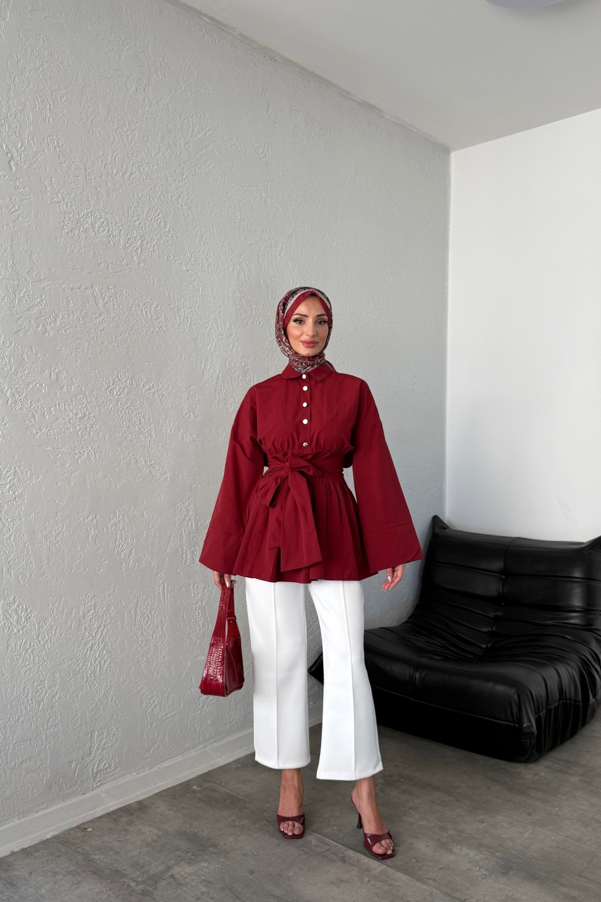 Şüheda Tunik | Bordo