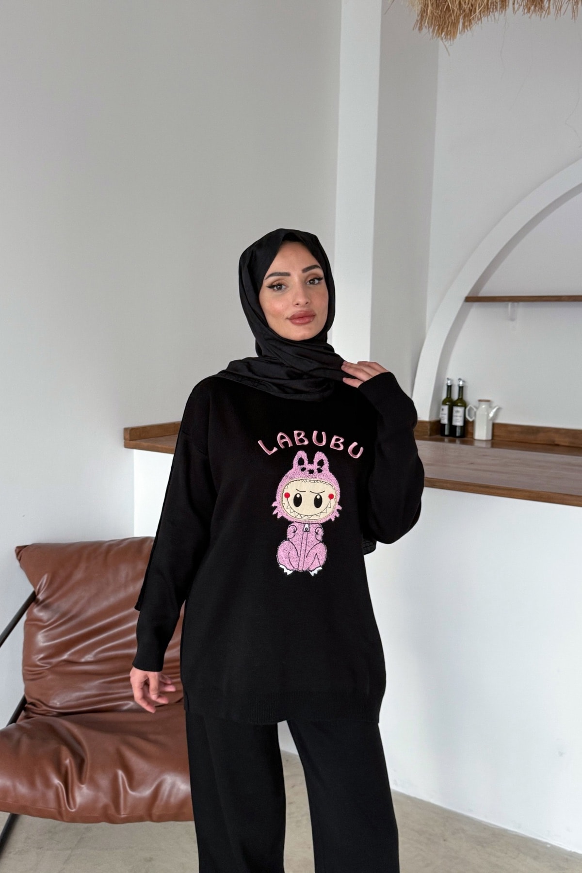 Labubu Triko Takım | Siyah