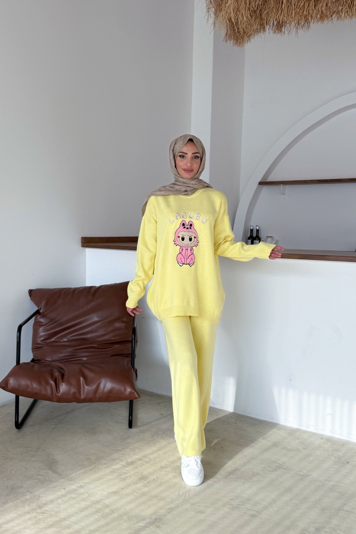 Labubu Triko Takım | Sarı