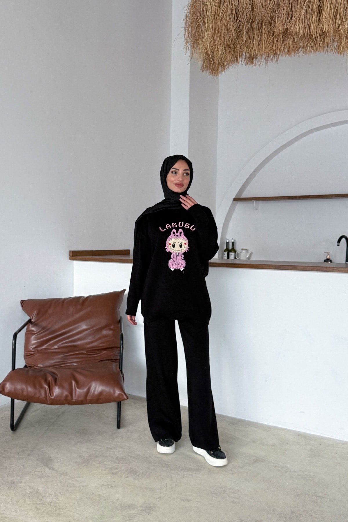 Labubu Triko Takım | Siyah