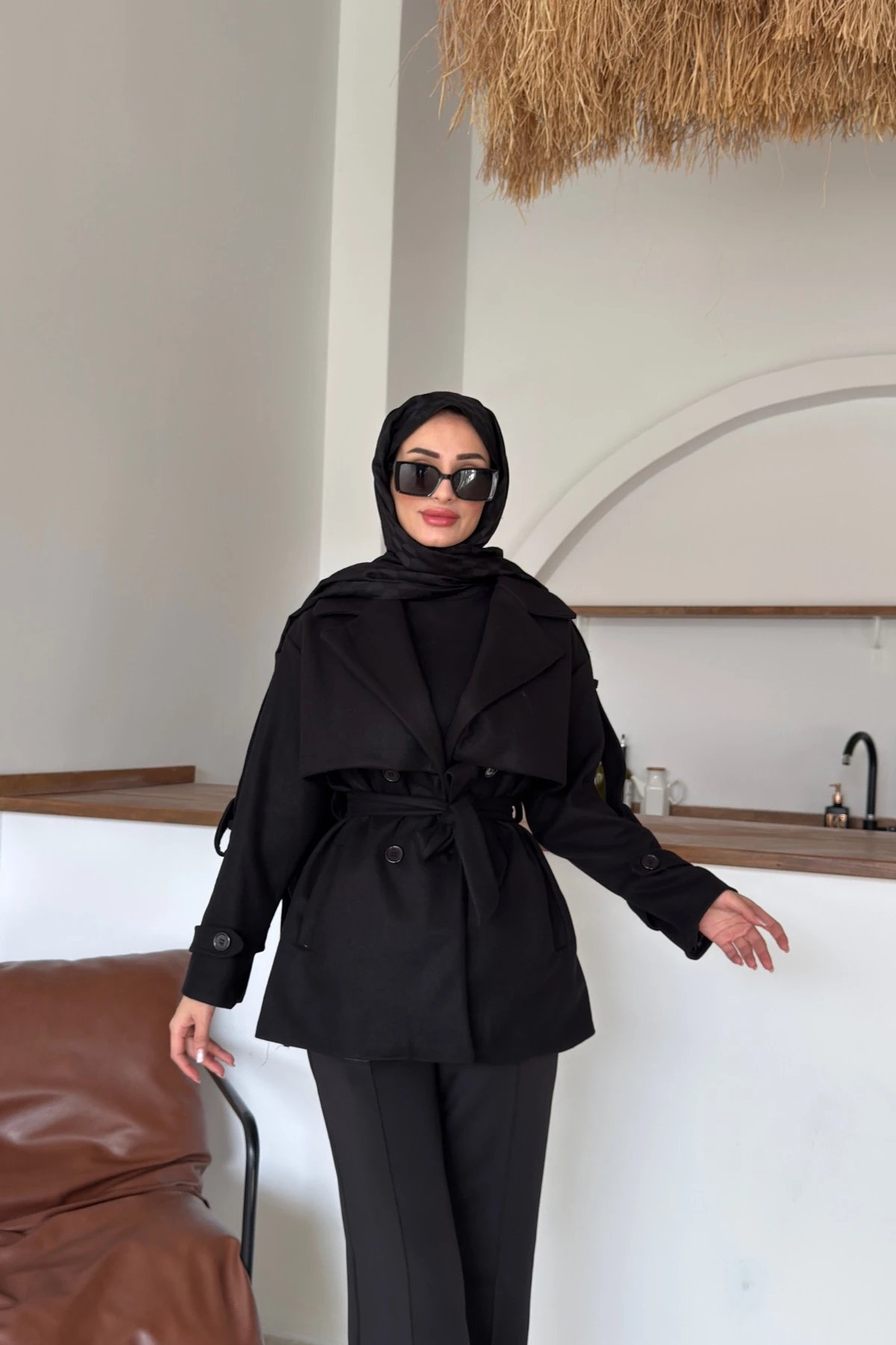 Aktan Kaşe Ceket | Siyah