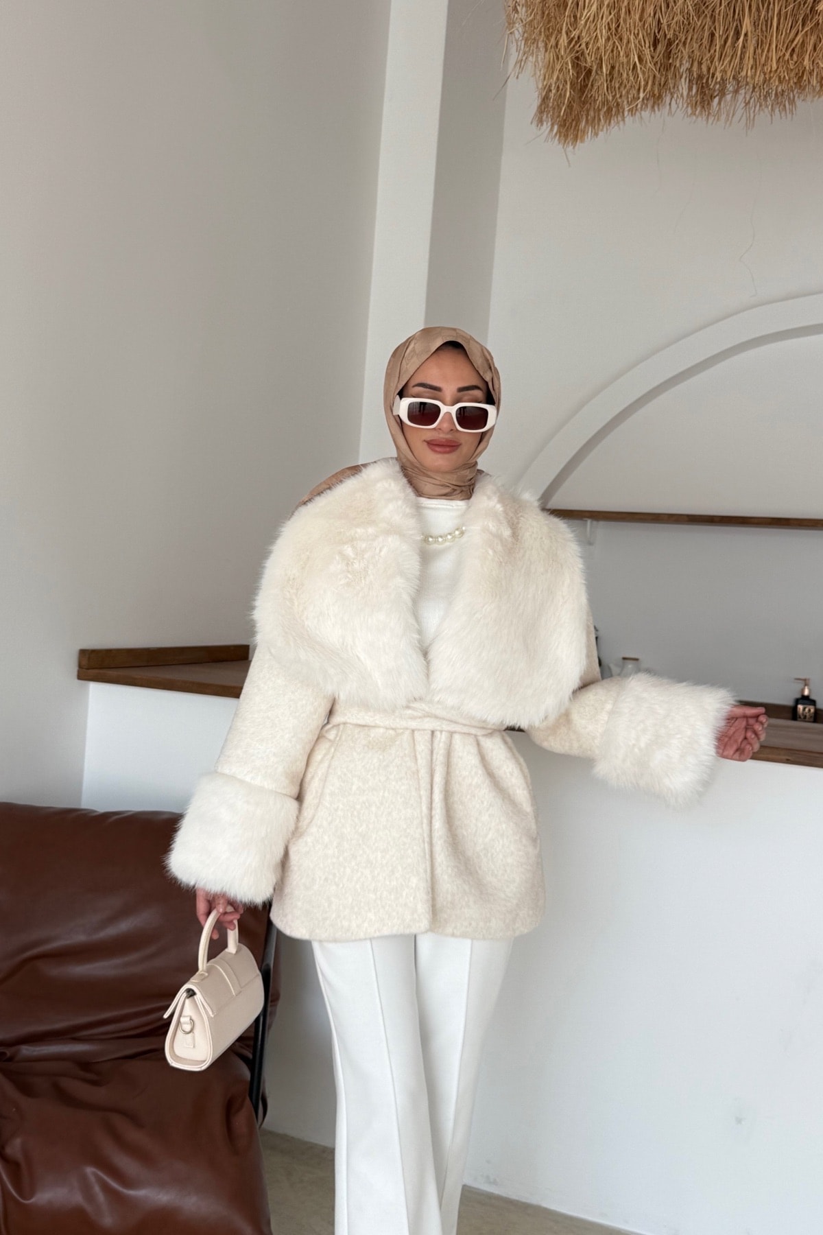 Minose Kürk Ceket | Krem
