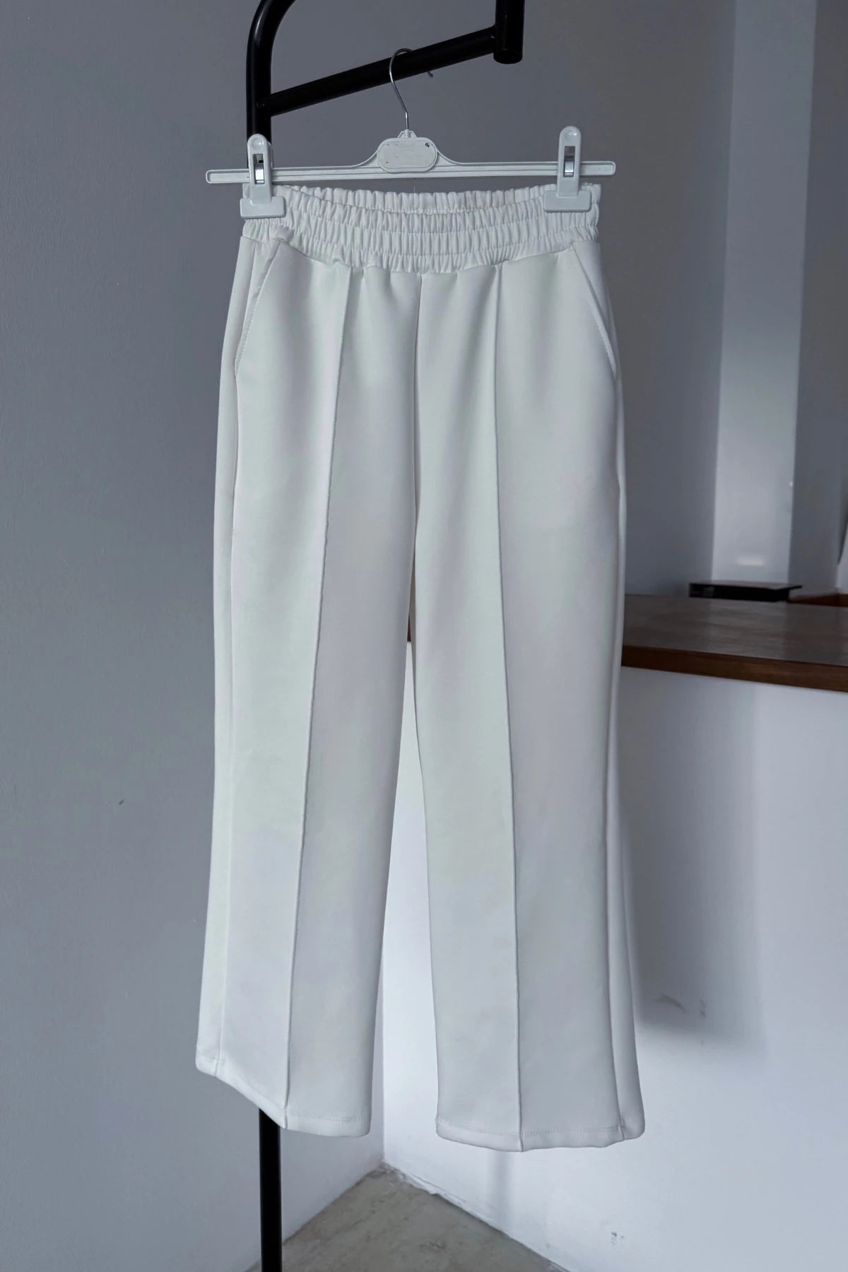 Çımalı Palazzo Pantolon | Beyaz