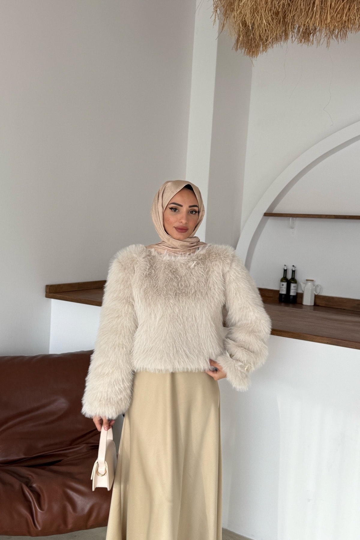 Pamela Kürk Tunik | Bej