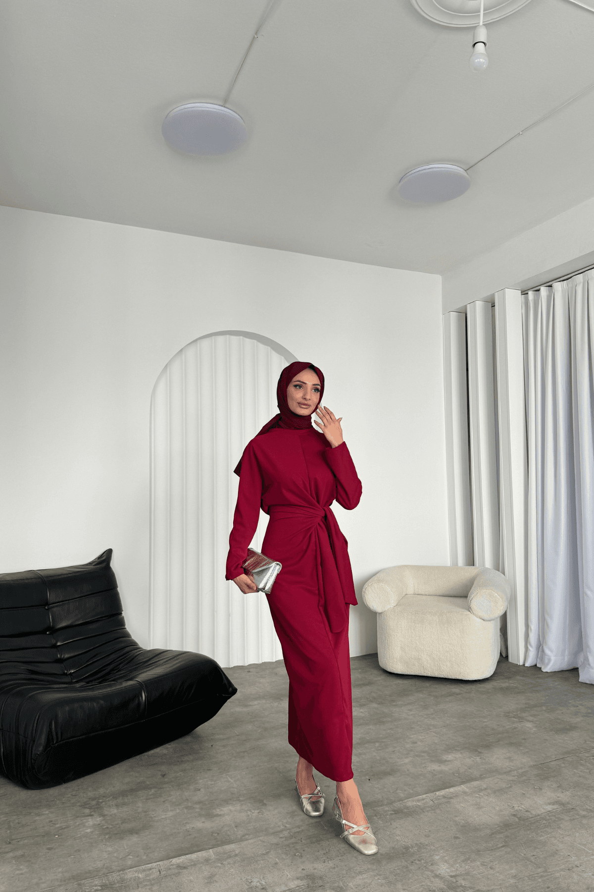 Linya Krep Elbise