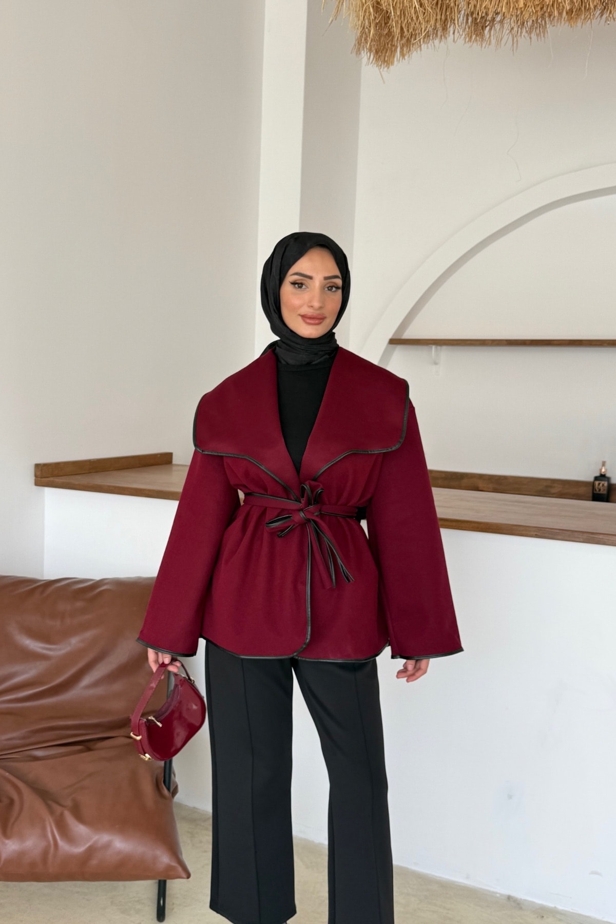 Hece Ceket | Bordo