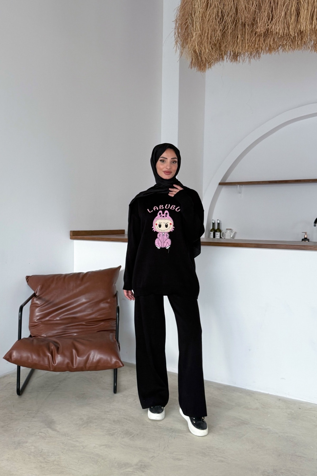 Labubu Triko Takım | Siyah