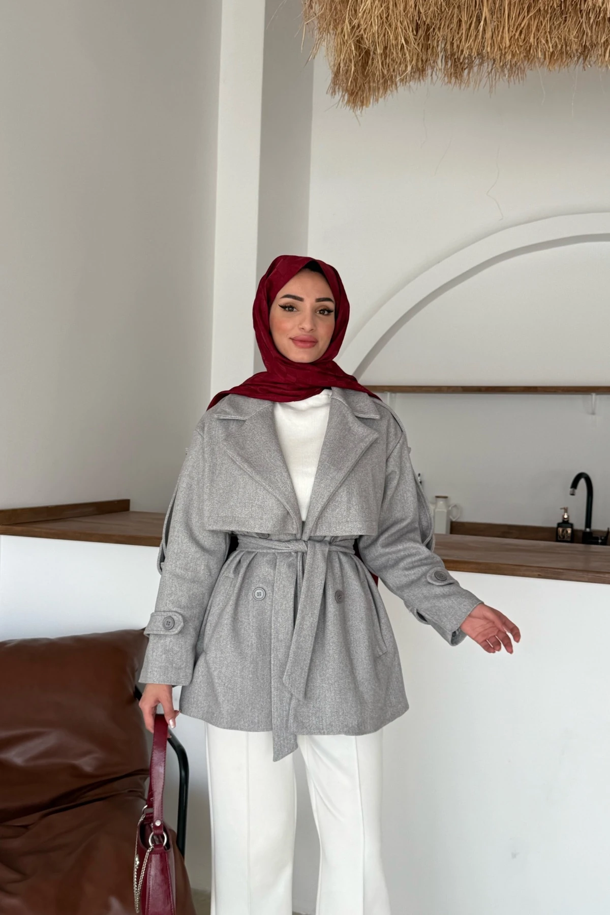 Aktan Kaşe Ceket | Gri