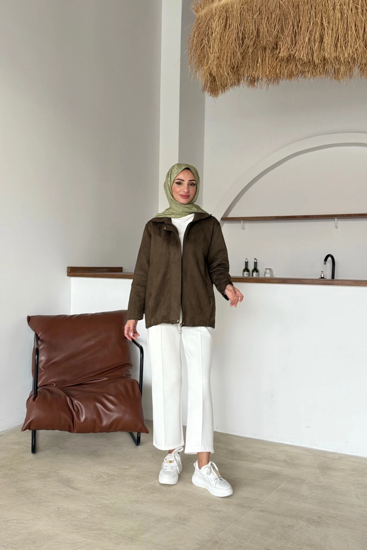 İlke Süet Ceket | Yeşil