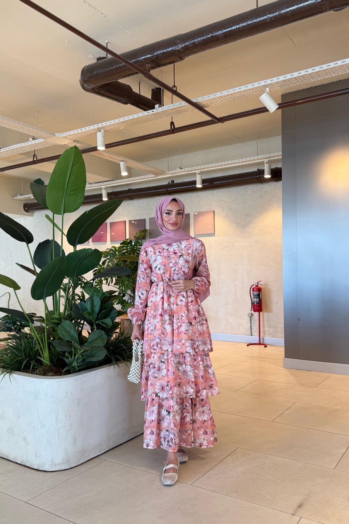 Efruze Elbise | Pembe