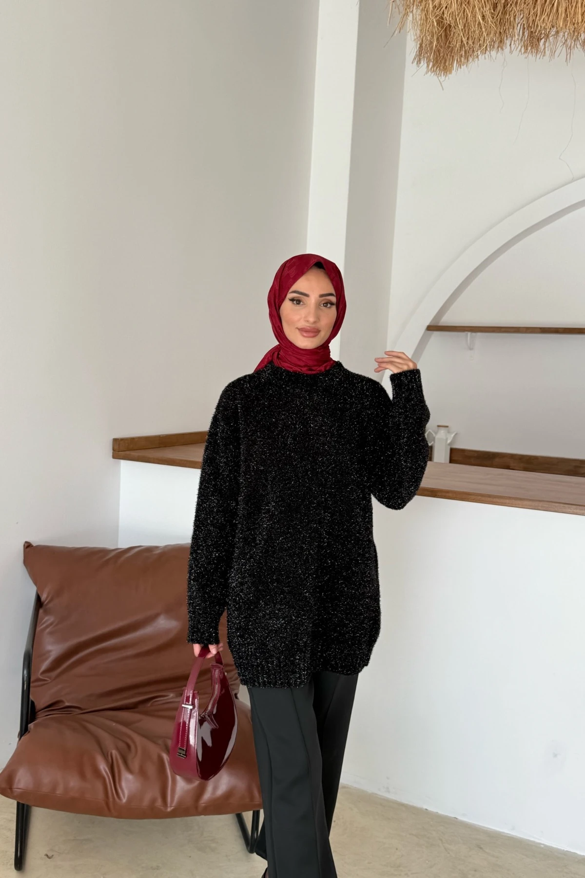 Liza Simli Tunik | Siyah