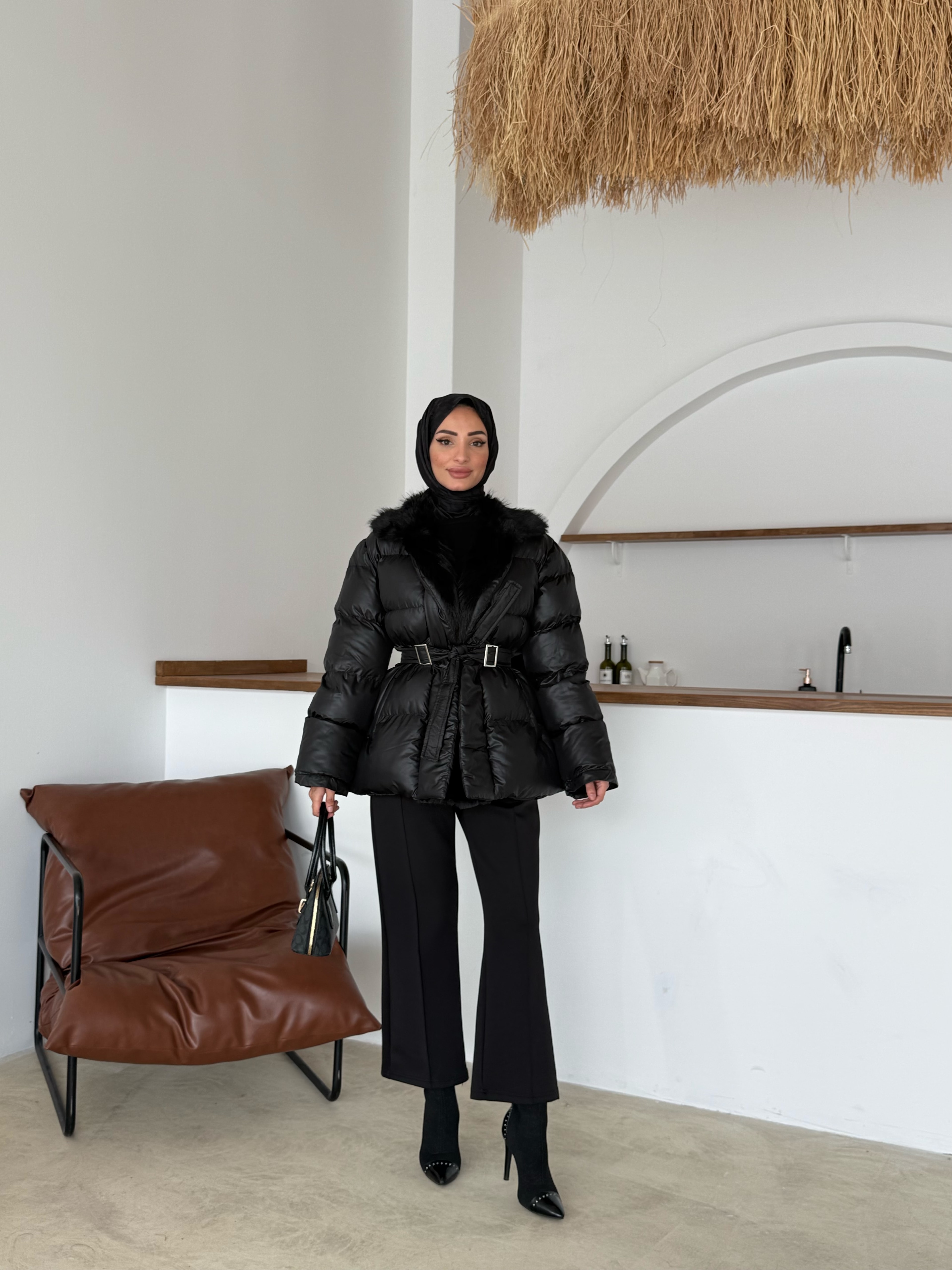Lolita Şişme Mont | Siyah