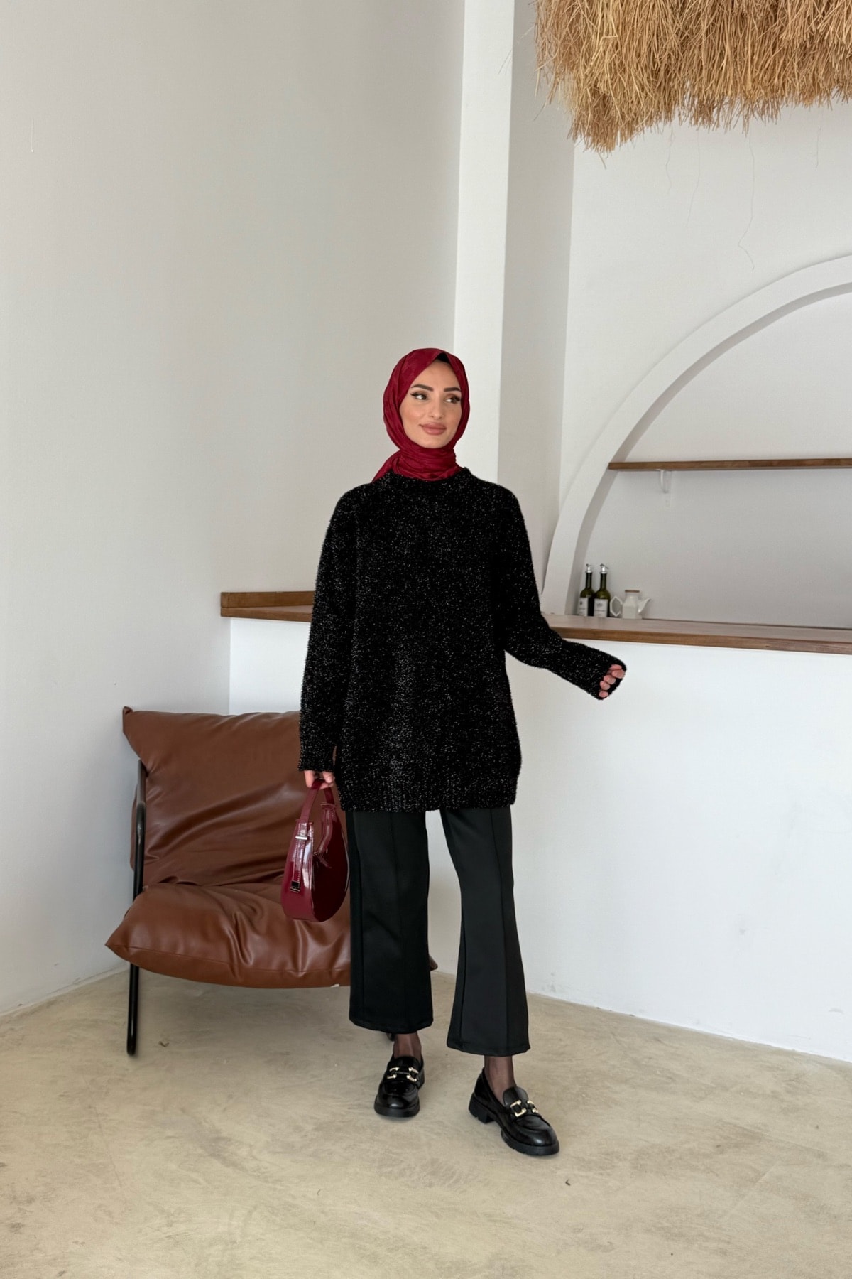 Liza Simli Tunik | Siyah