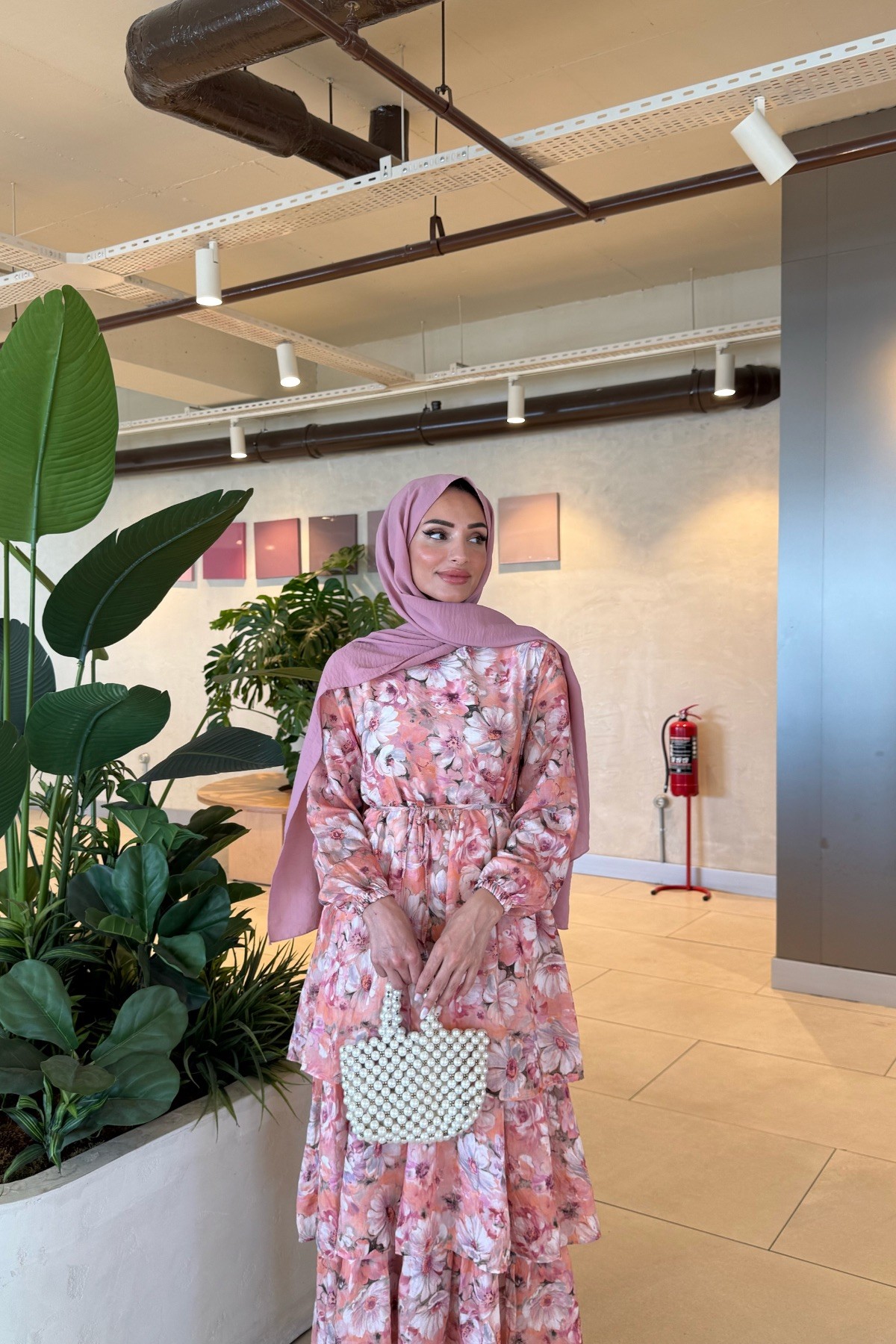 Efruze Elbise | Pembe