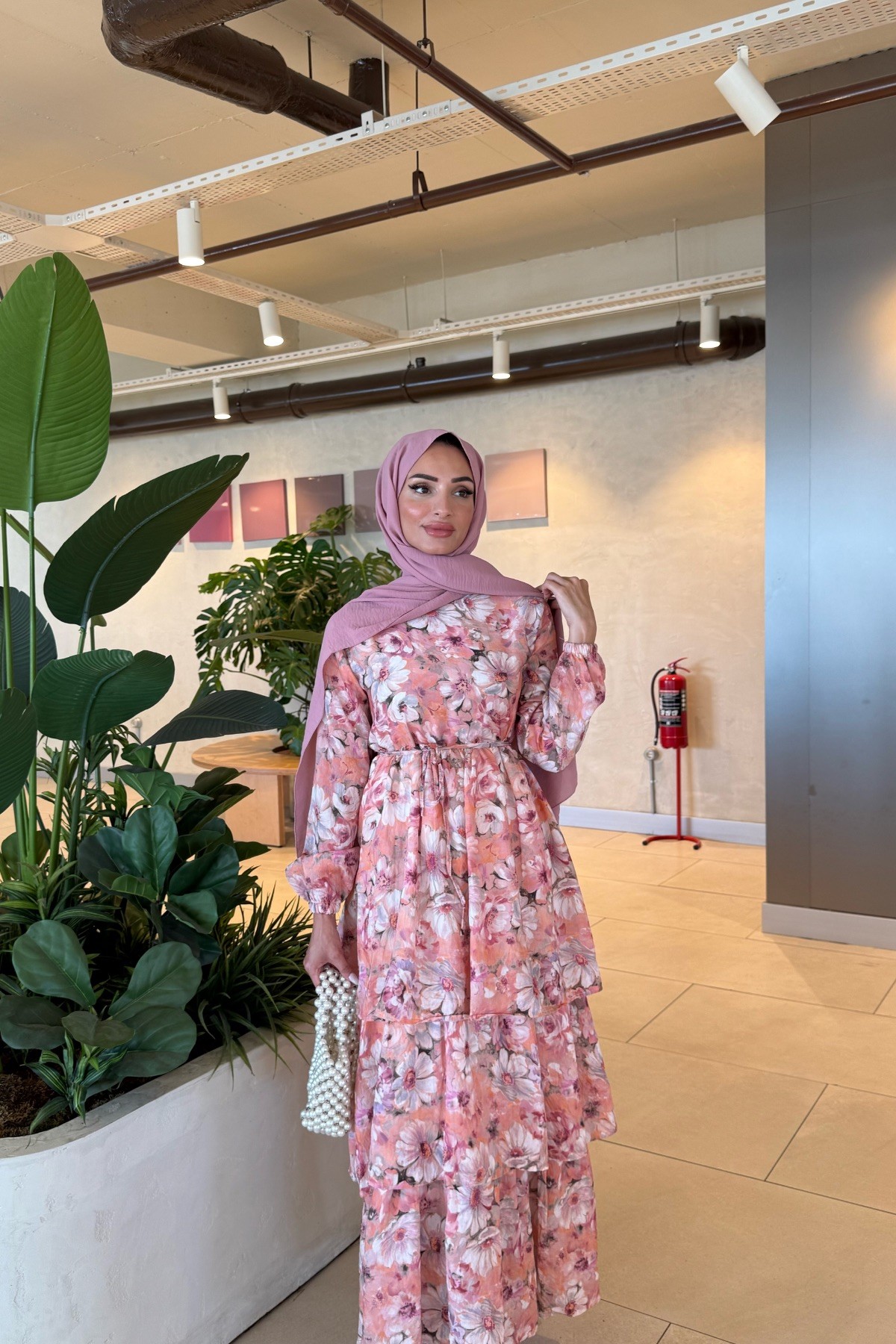 Efruze Elbise | Pembe