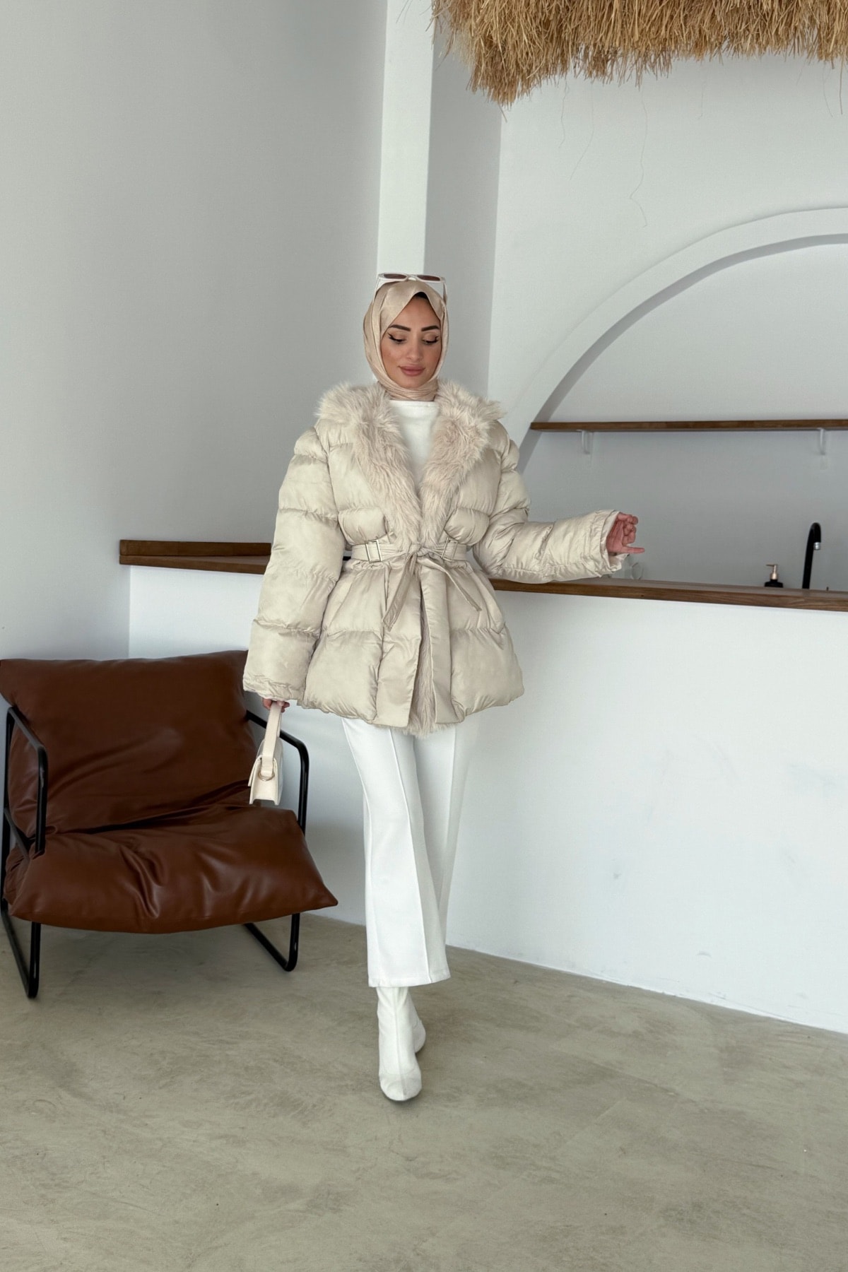 Lolita Şişme Mont | Bej