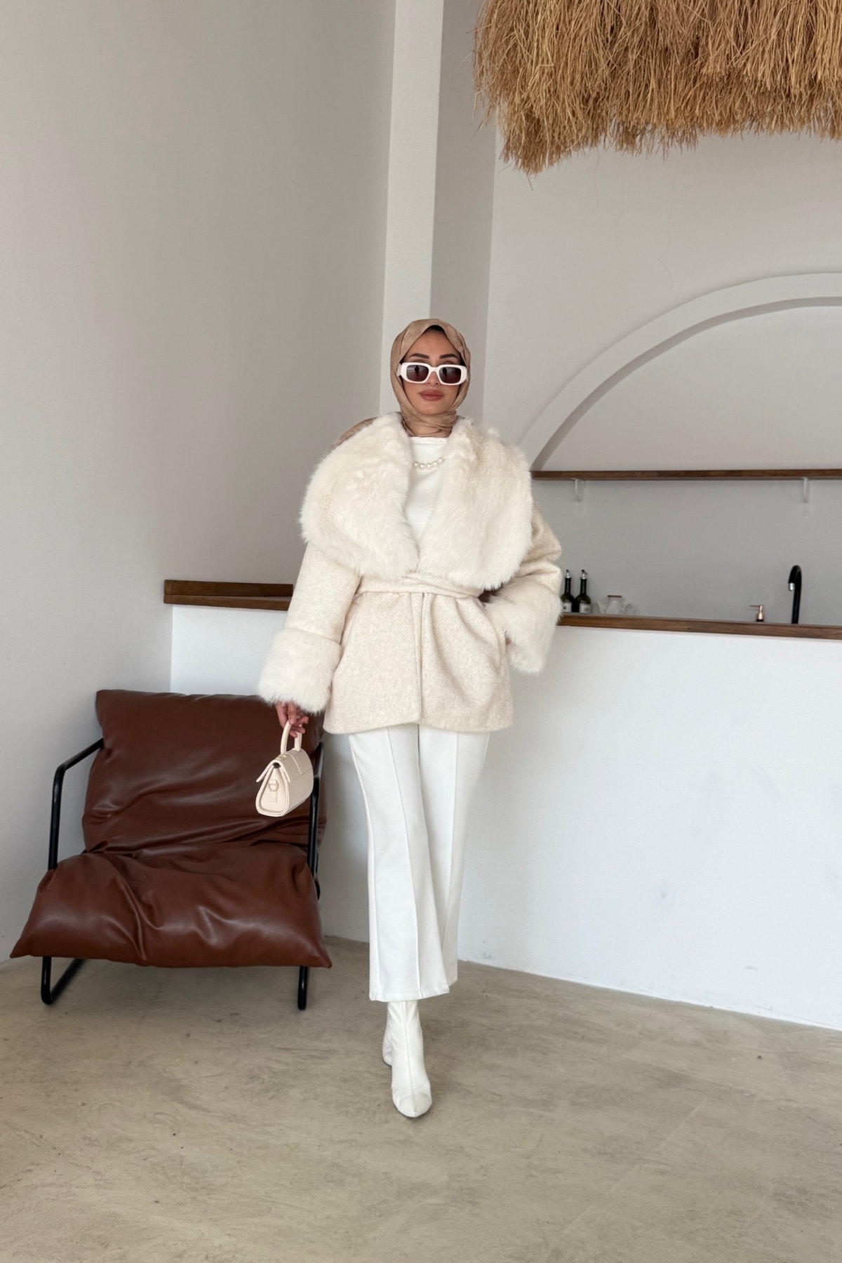 Minose Kürk Ceket | Krem
