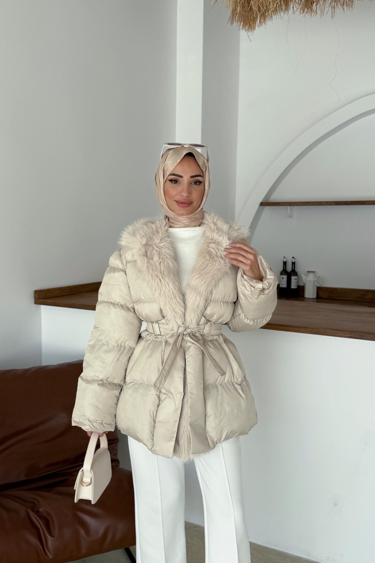 Lolita Şişme Mont | Bej