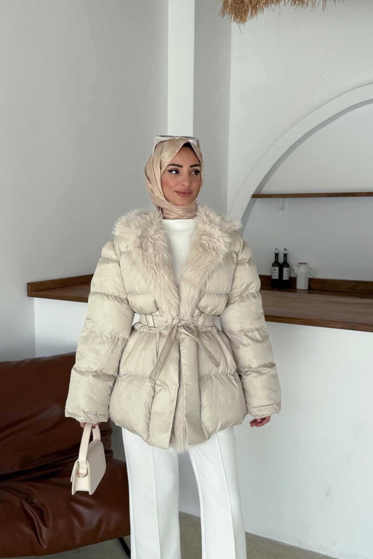 Lolita Şişme Mont | Bej