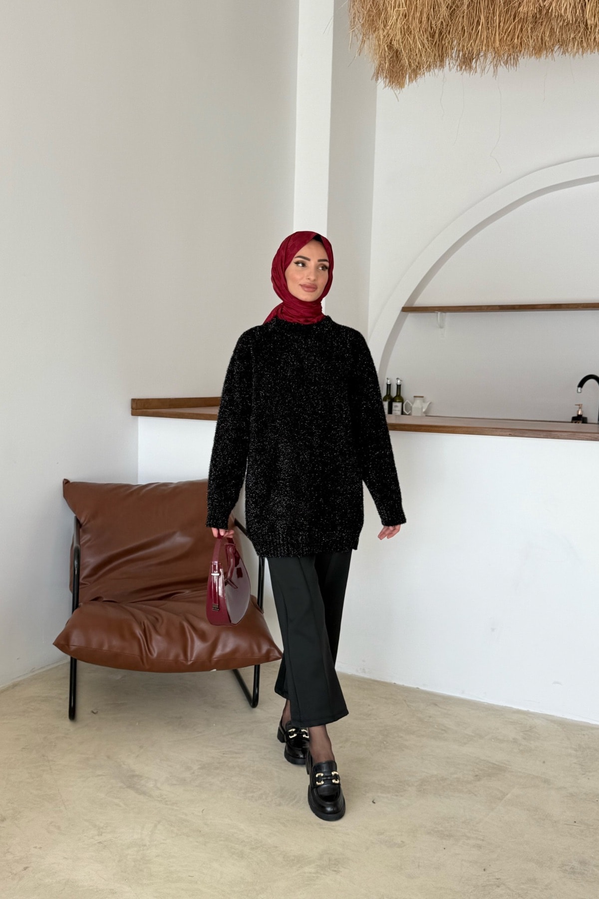 Liza Simli Tunik | Siyah