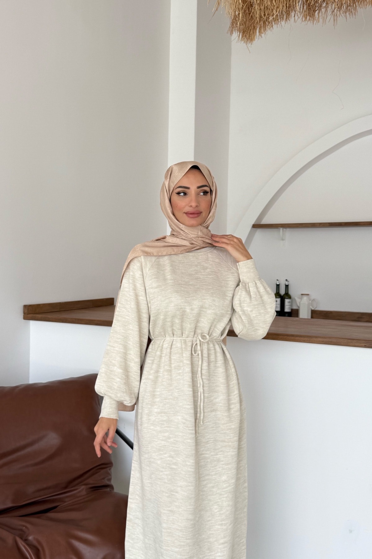 Olla Triko Elbise | Bej