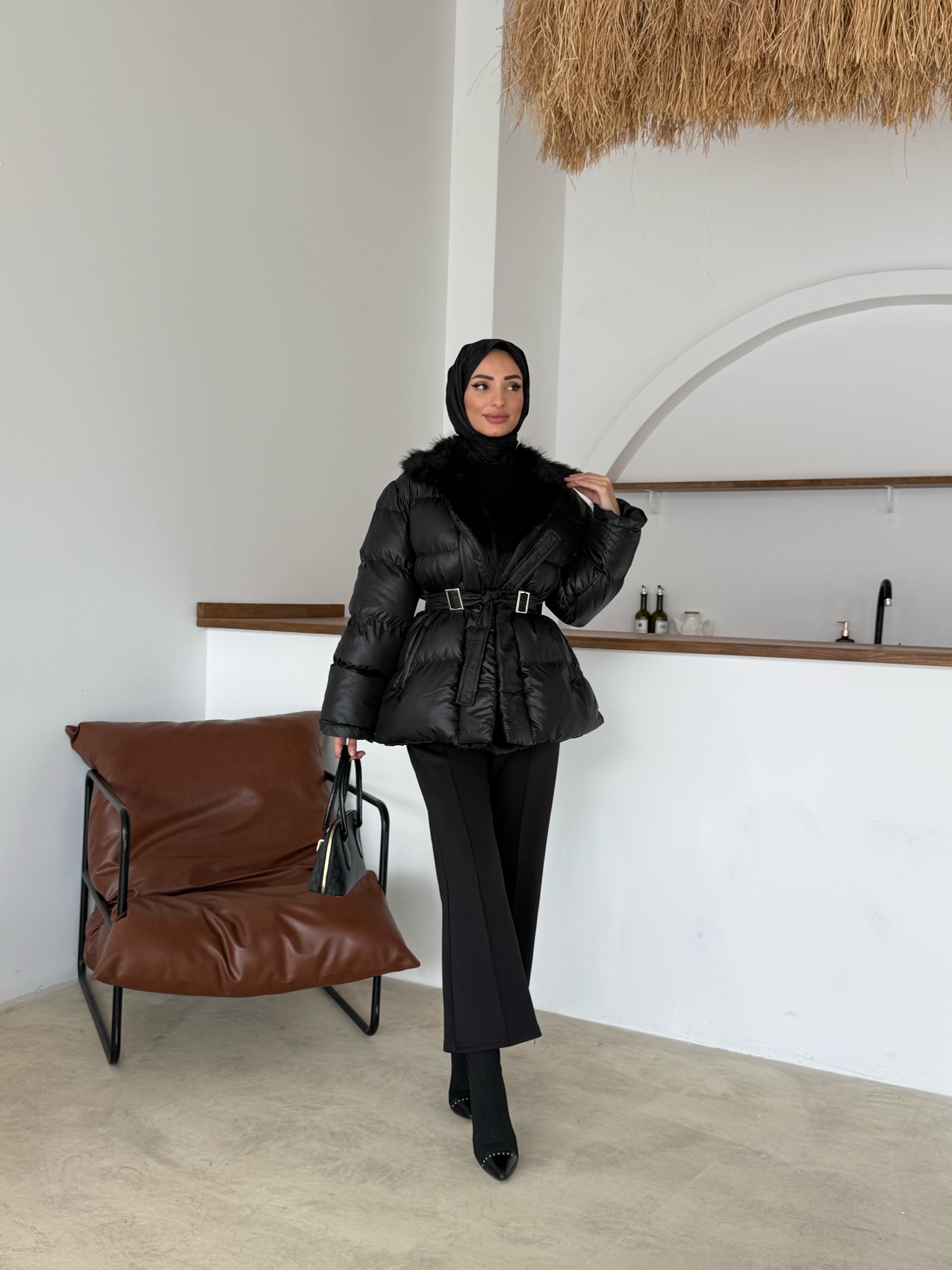 Lolita Şişme Mont | Siyah