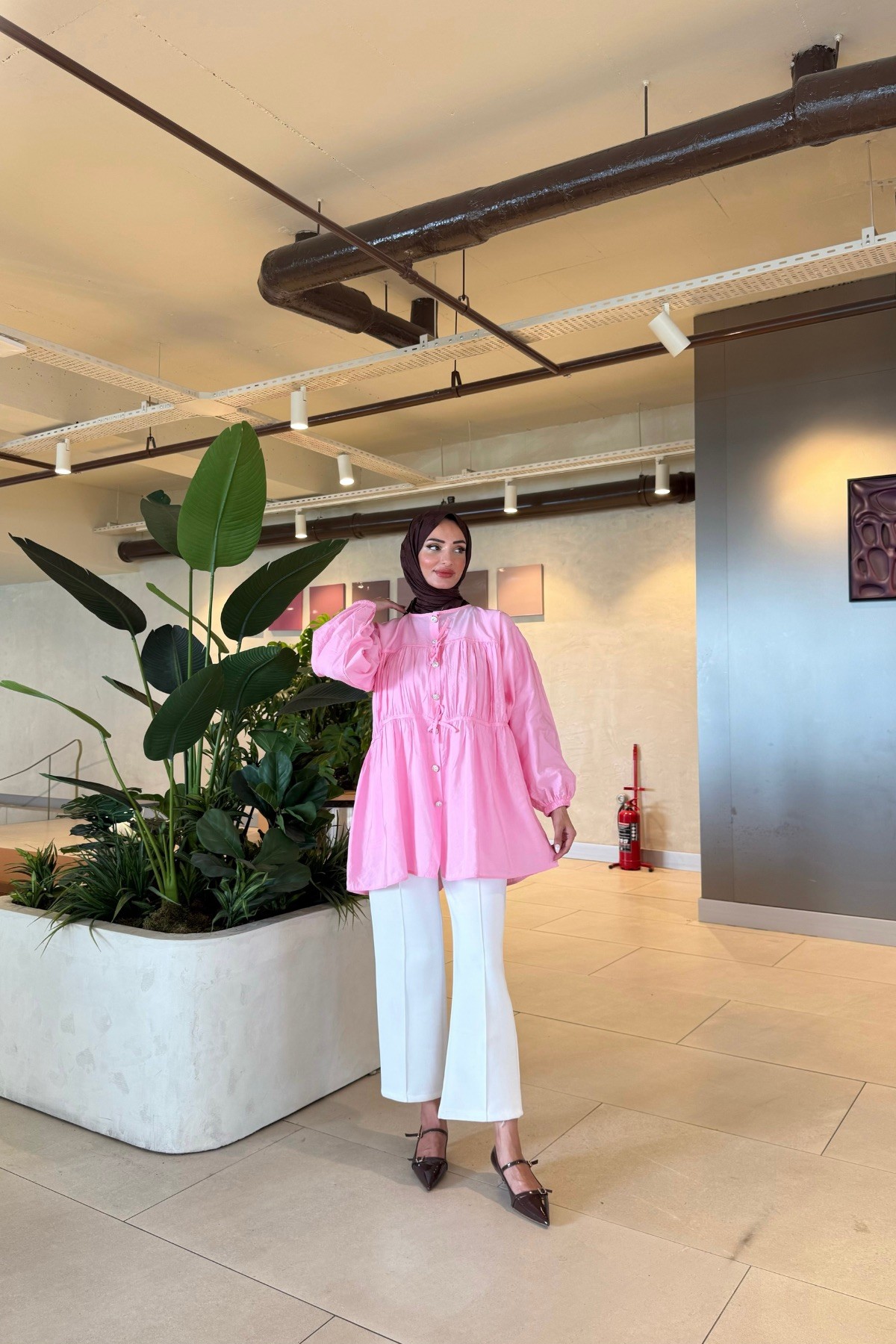 Şila Tunik -Pembe