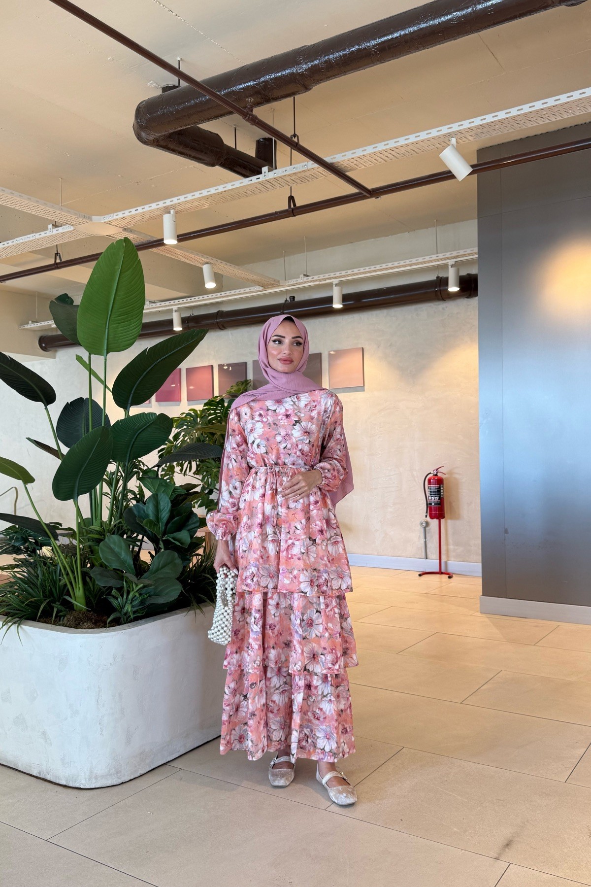 Efruze Elbise | Pembe